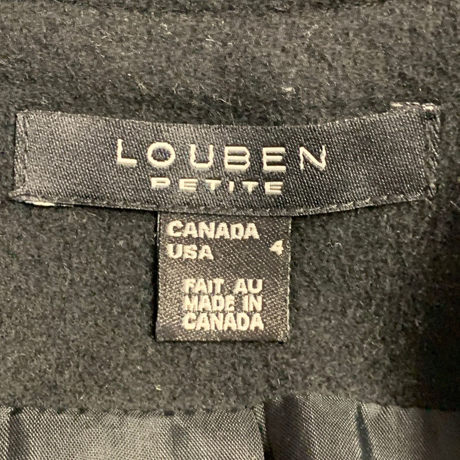 Other LOUBEN Size 4 Black Wool Blend Zip Up Jacket Size S / US 4 / IT 40 - 4 Thumbnail