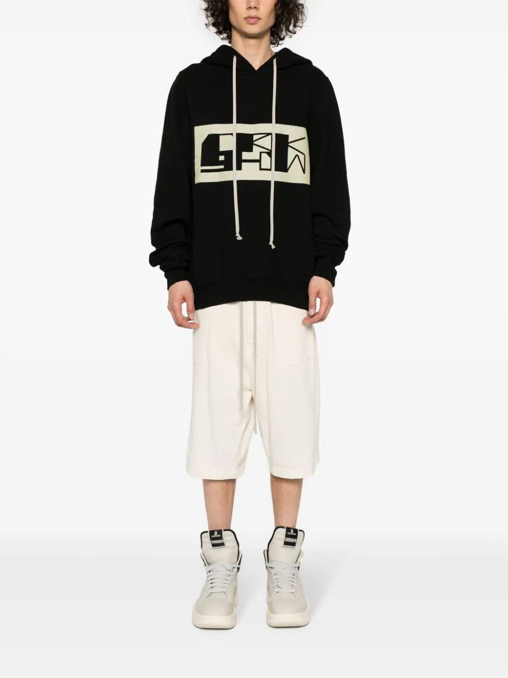 Rick Owens Drkshdw o1mris0824 Granbury Hoodie in Black Size US S / EU 44-46 / 1 - 7 Thumbnail