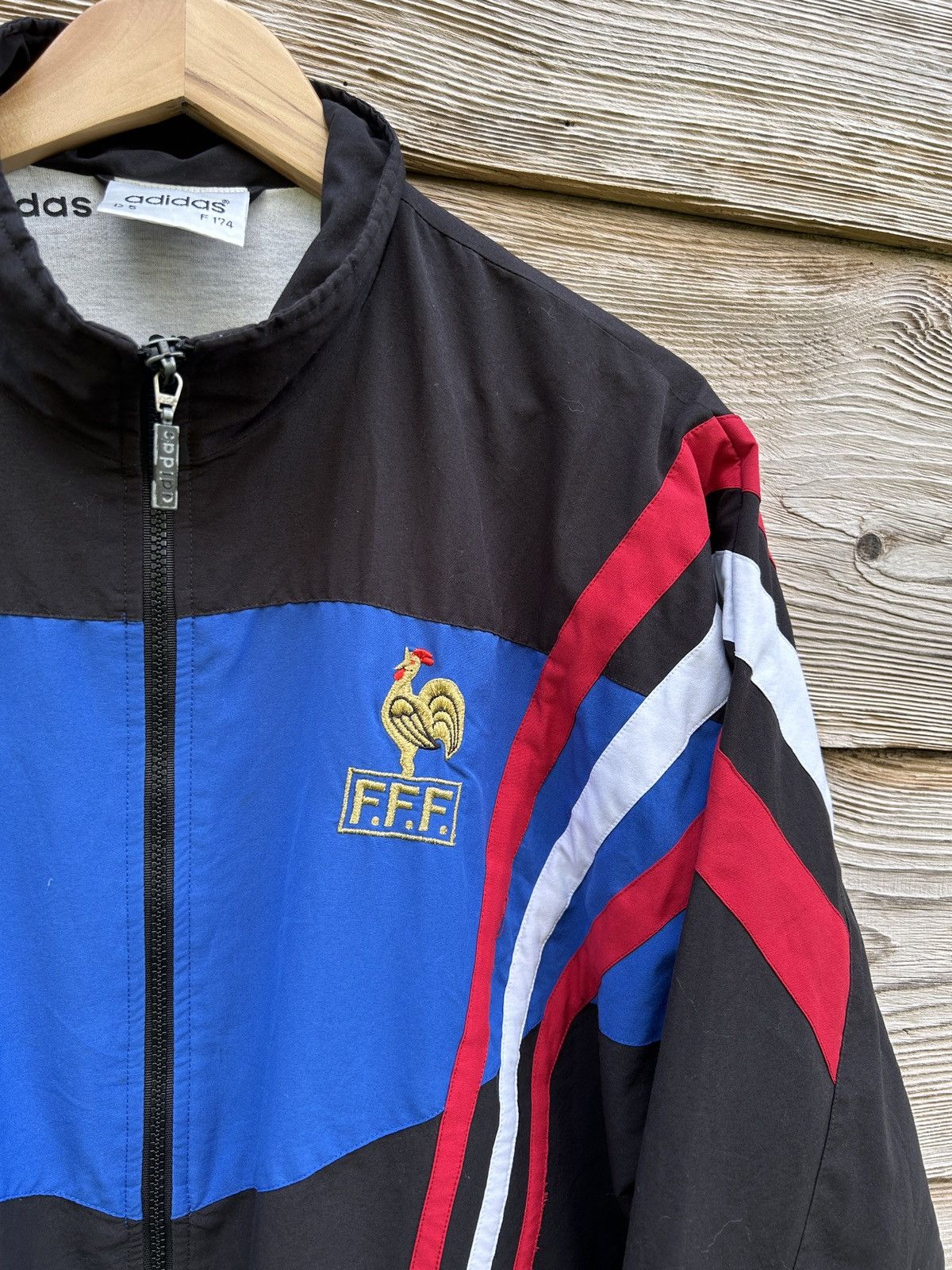 90s Vintage Adidas France FFF 1996 World Cup Light Jacket
