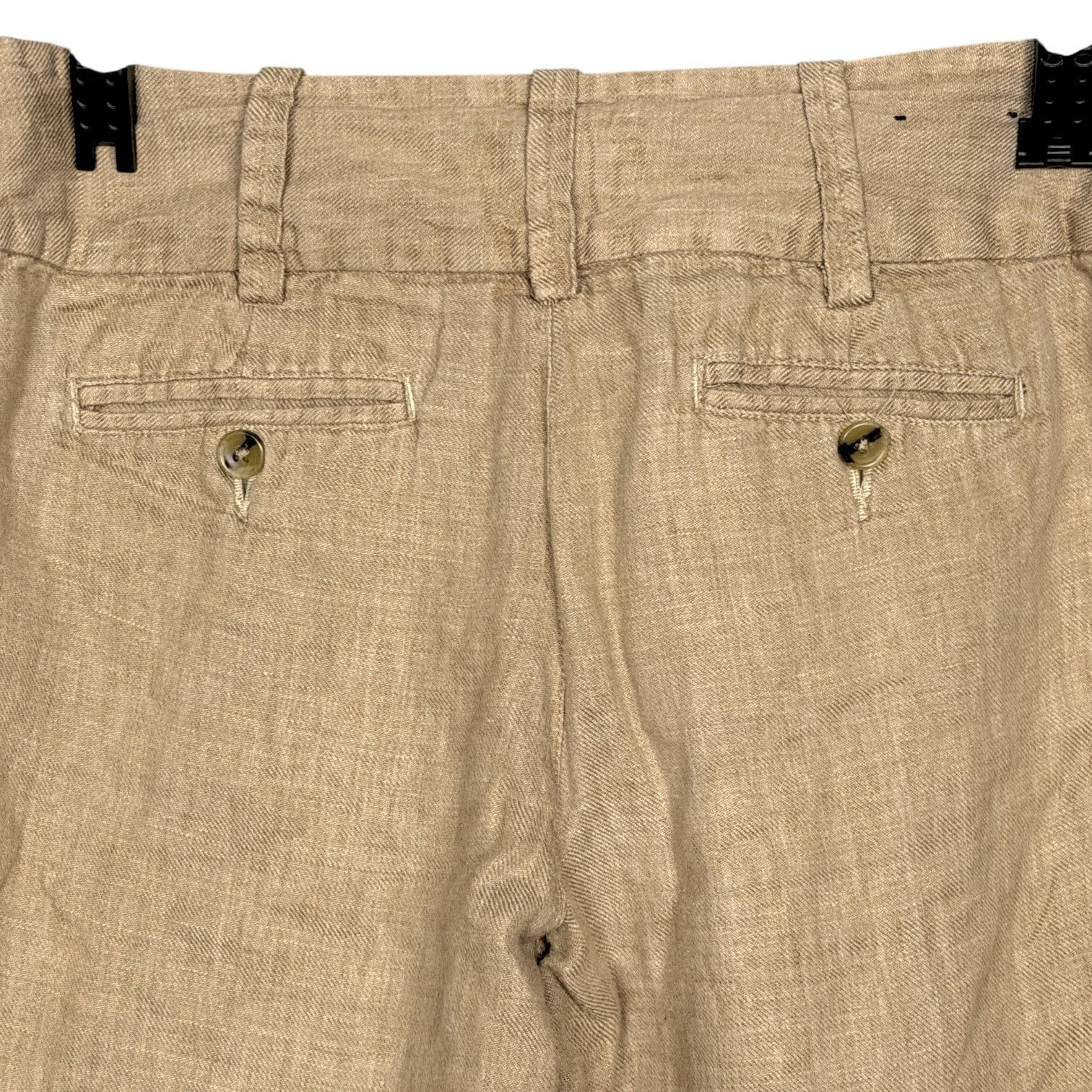 Banana Republic Banana Republic Martin Fit 100% Linen Tan Wide Leg Pants 2 Size 26" / US 2 / IT 38 - 7 Thumbnail