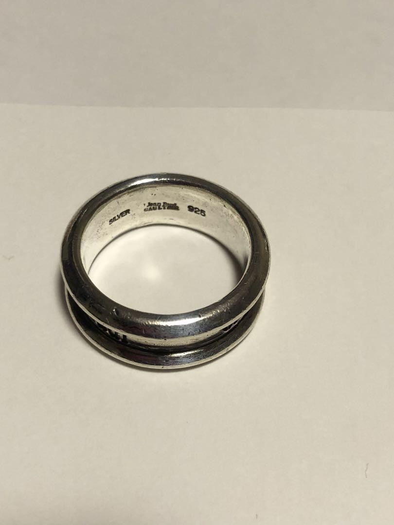 Jean Paul Gaultier .925 Silver Engraved Logo Ring Size ONE SIZE - 2 Thumbnail