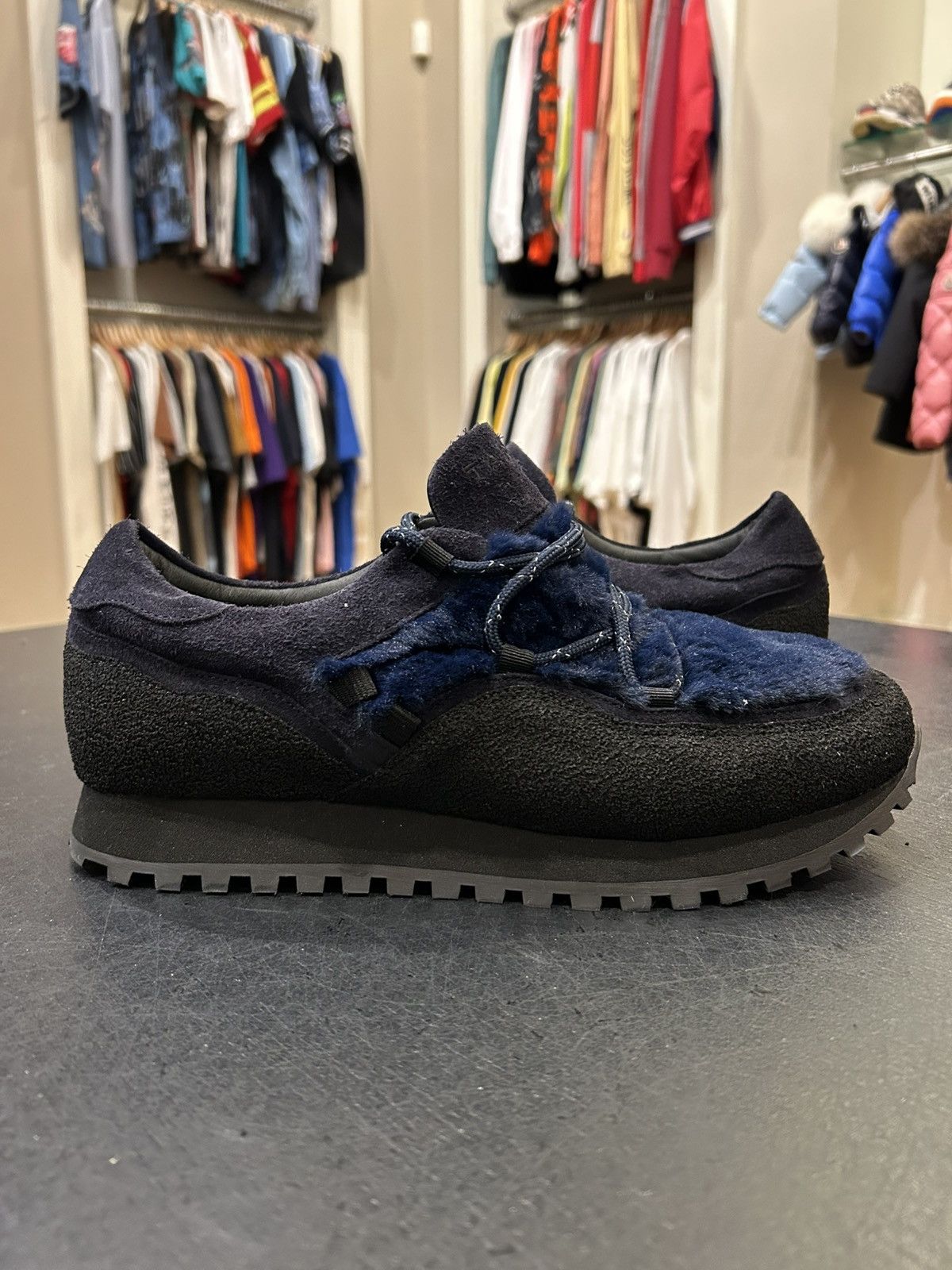 Engineered Garments Engineered Garments X Tarvas Forest Bather Navy Size US 10.5 / EU 43-44 - 2 Thumbnail