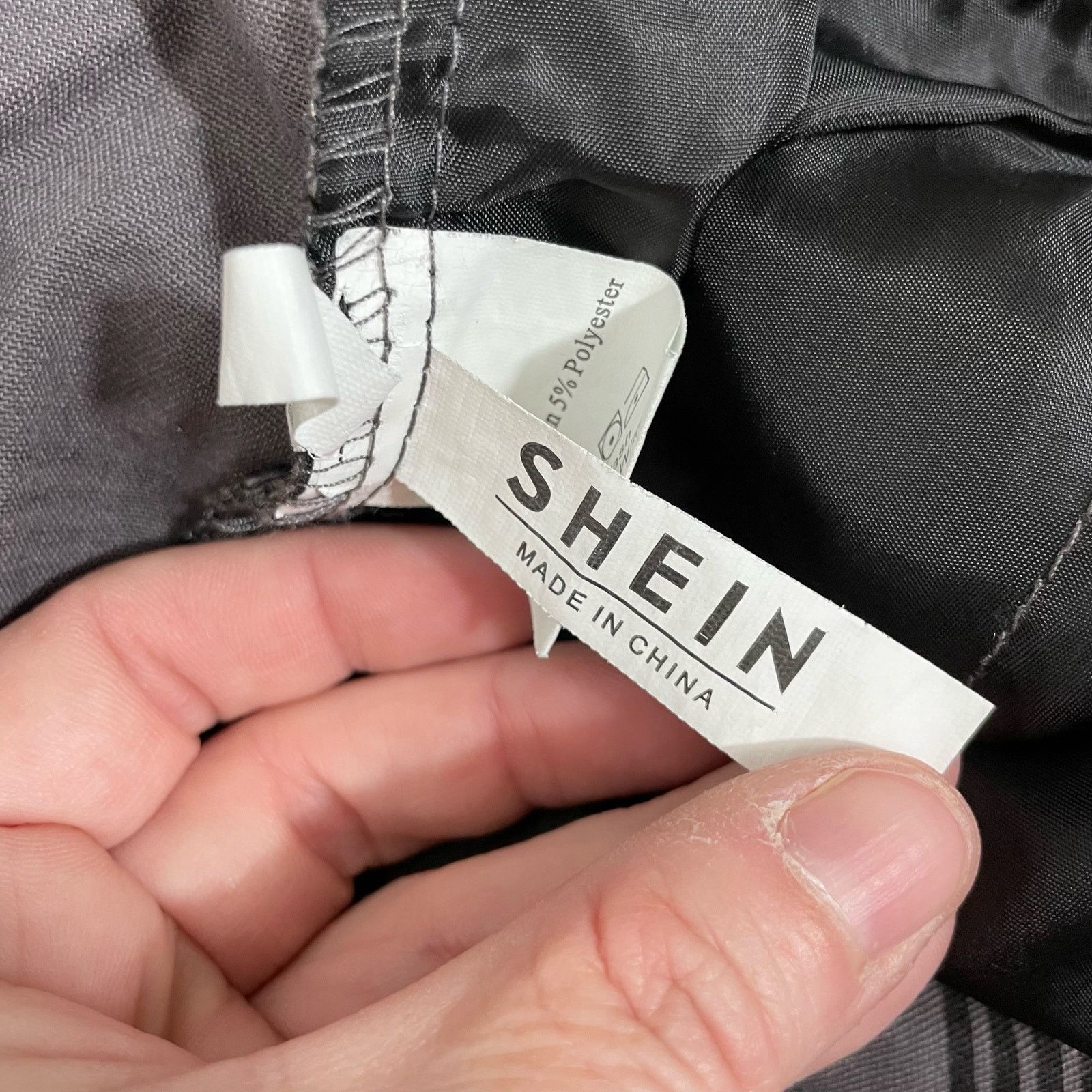 Shein Shein Gray Plaid Straight Leg Lightweight Pants - Size Large Size 36" / US 14 / IT 50 - 3 Thumbnail