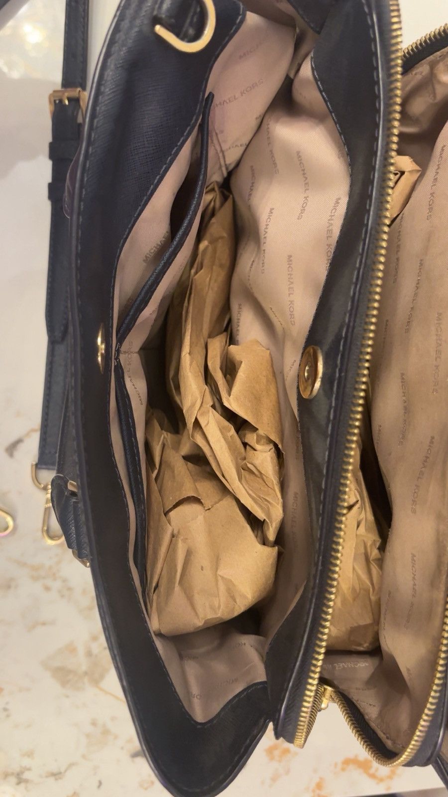 Michael Kors Dark Blue Micheal Kors Tote Size ONE SIZE - 3 Thumbnail