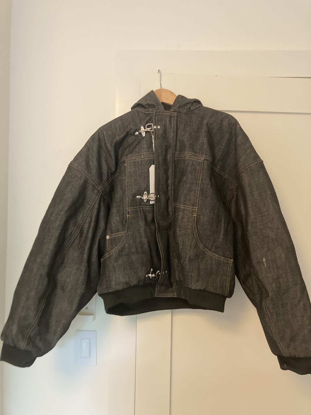Shinzo okayama raw selvedge Japanese denim bomber jacket