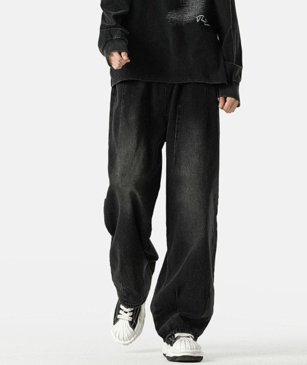 Jean Men's American Vintage Straight-Leg Black Wide-Leg Jeans Size US 32 / EU 48 - 2 Thumbnail