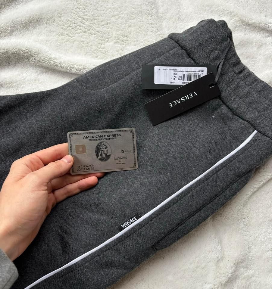 Versace Versace Heather Grey/White Label Sweatpants Size US 36 / EU 52 - 2 Thumbnail