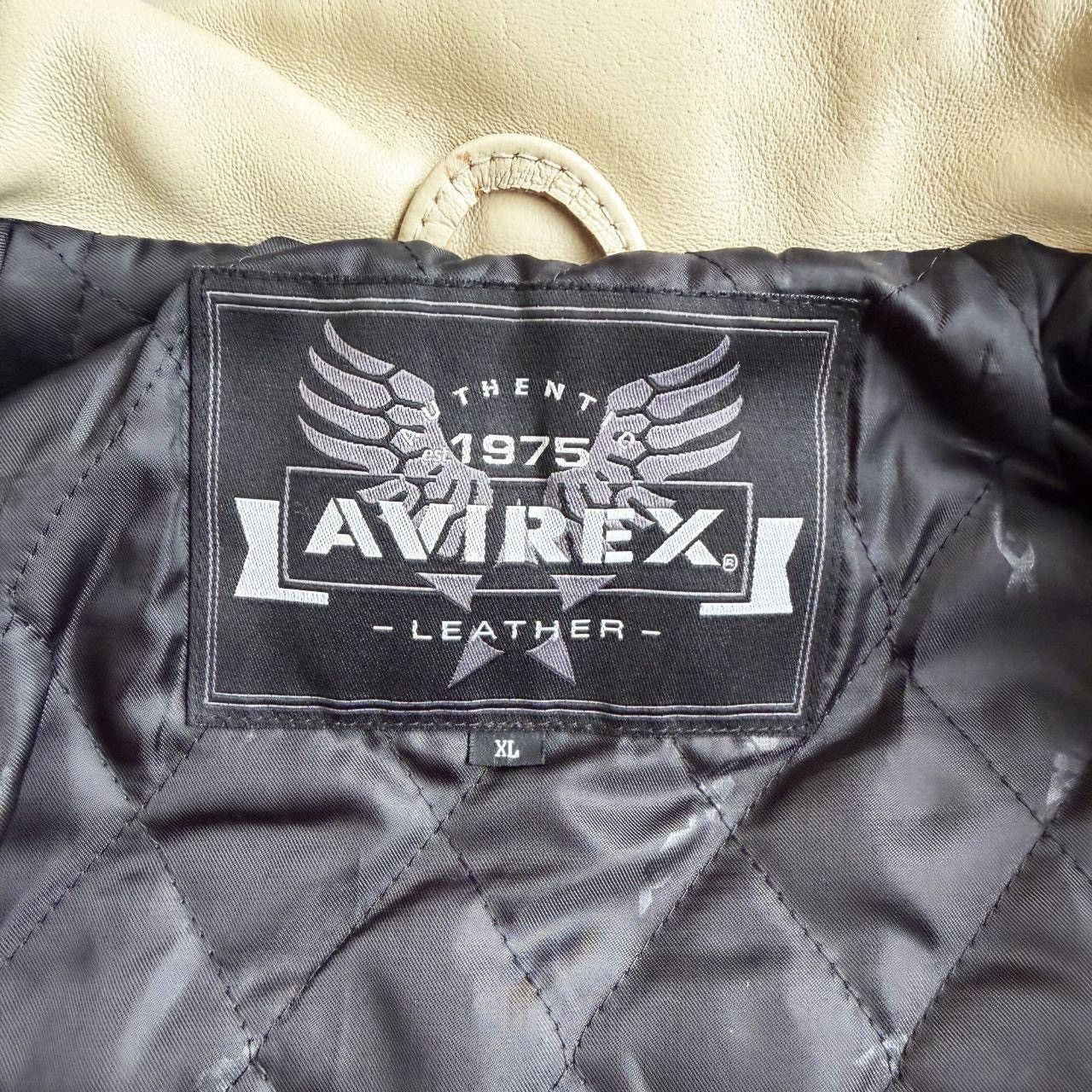 Avirex Avirex Hand Painted Leather Biker Jacket Size US XL / EU 56 / 4 - 7 Thumbnail