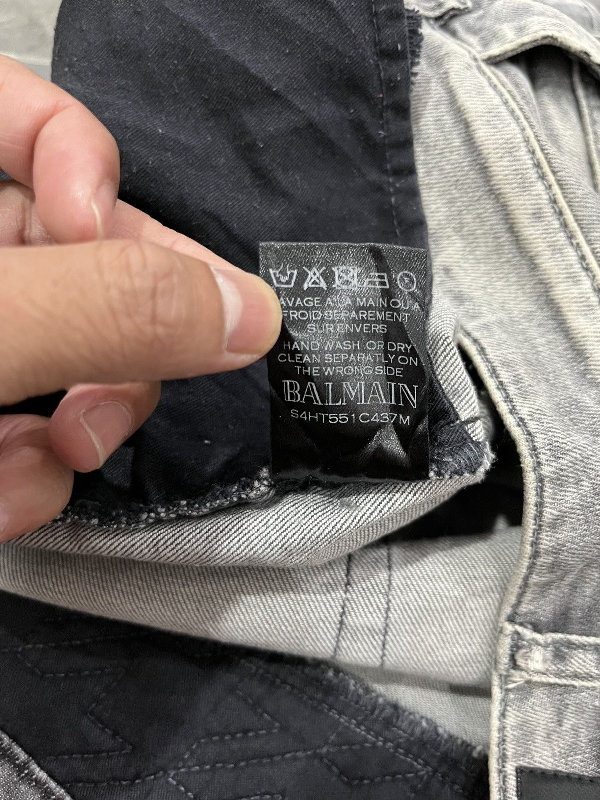 Balmain BALMAIN HOUNDSTOOTH BIKERS PANTS Size US 29 - 7 Thumbnail