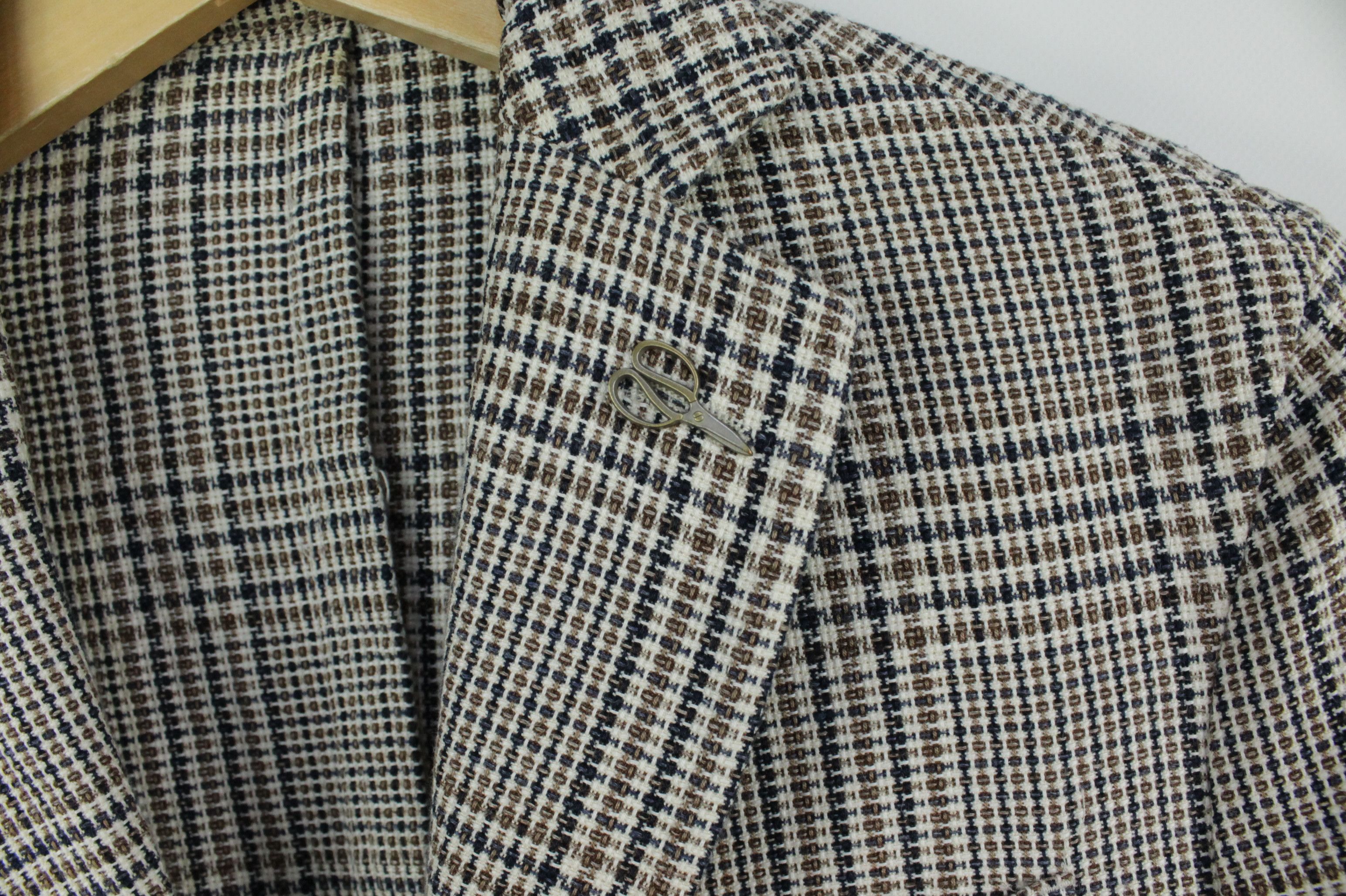 Paoloni Paoloni Knit Cotton Linen Sport Coat Blazer Jacket Men's Size US XS / EU 42 / 0 - 3 Thumbnail