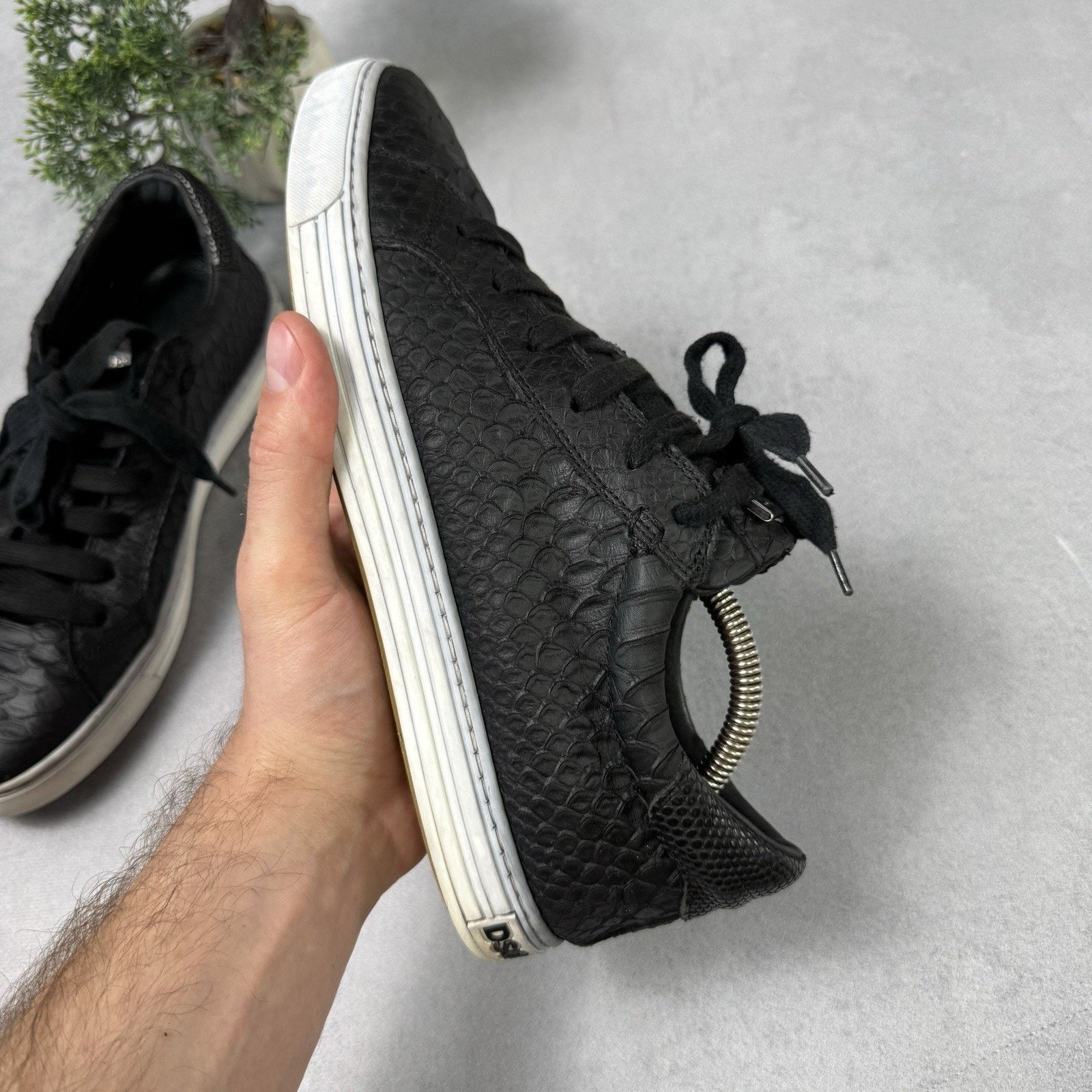 Dsquared2 DSQUARED2 Python Textured Sneakers Black Tennis Size 40 US 7 Size US 7 / EU 40 - 18 Thumbnail