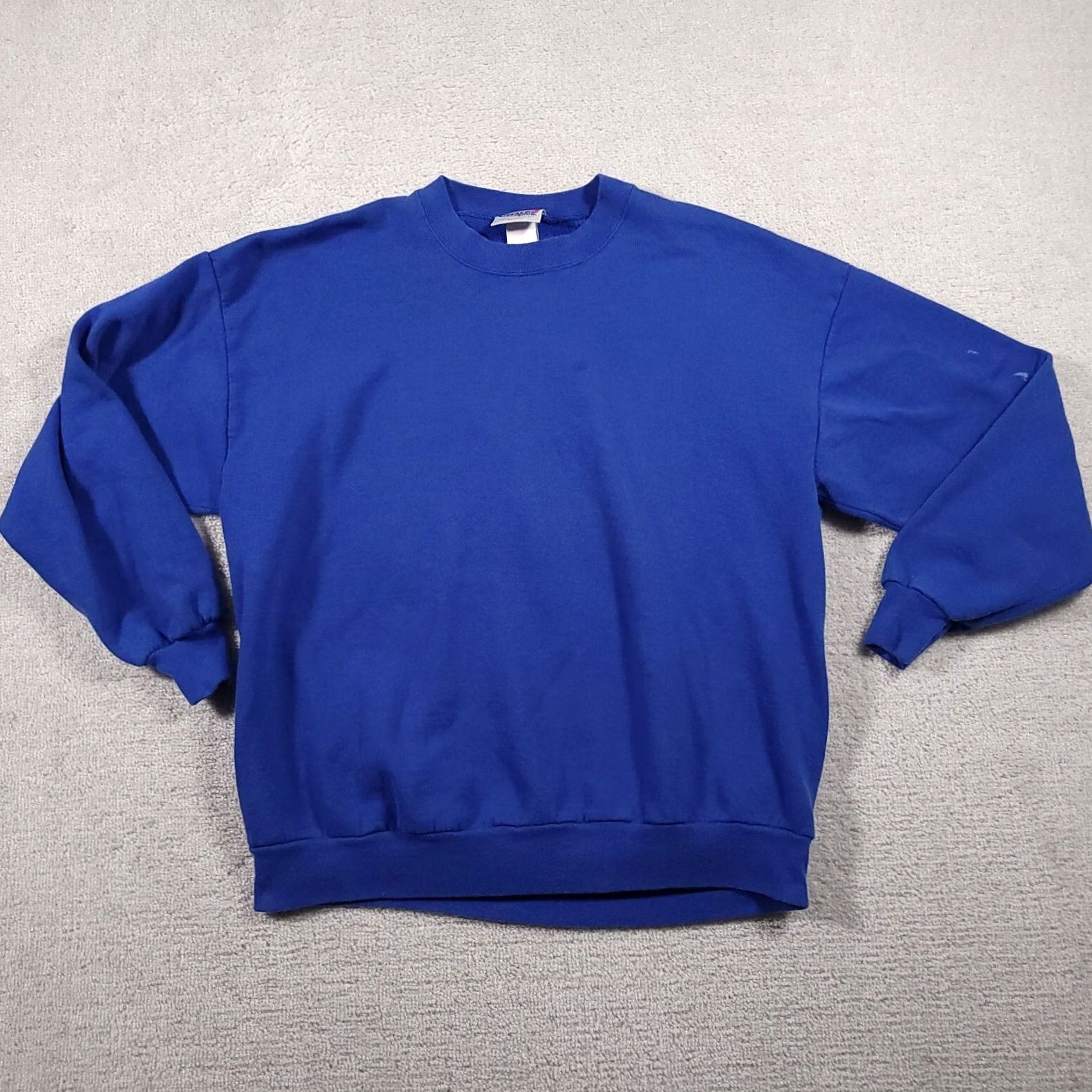 Chalk Line VINTAGE Chalk Line Sweatshirt Mens XXL Blue Blank Crewneck By Russell Made In USA Size US XXL / EU 58 / 5 - 2 Thumbnail