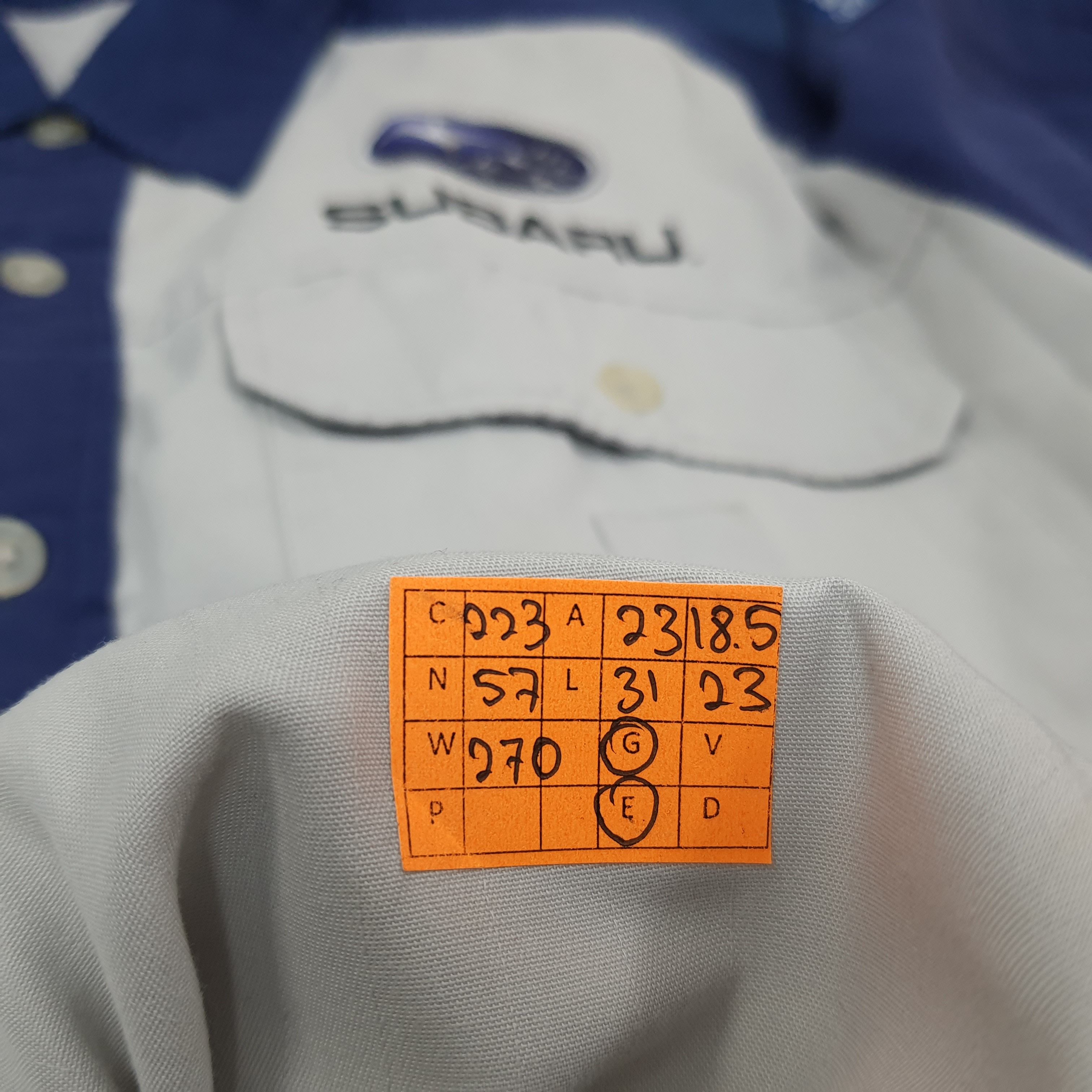 Japanese Brand Vintage SUBARU Japan Automobile Sports Work Shirt C223N57 Size US L / EU 52-54 / 3 - 5 Thumbnail