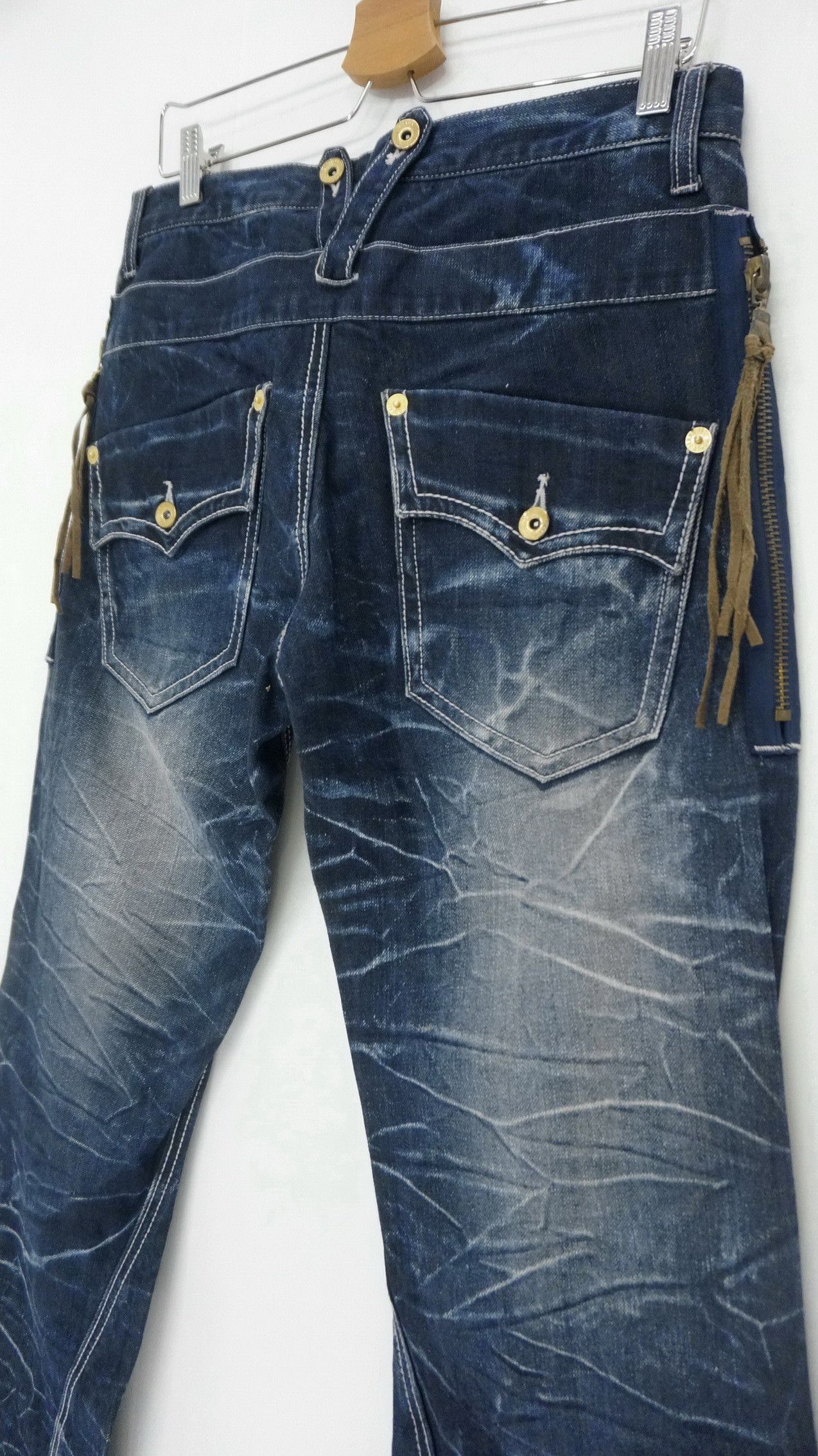 Japanese Brand Sick Rare Nylaus Japan Claw mark Flared Jeans Size US 31 - 7 Thumbnail