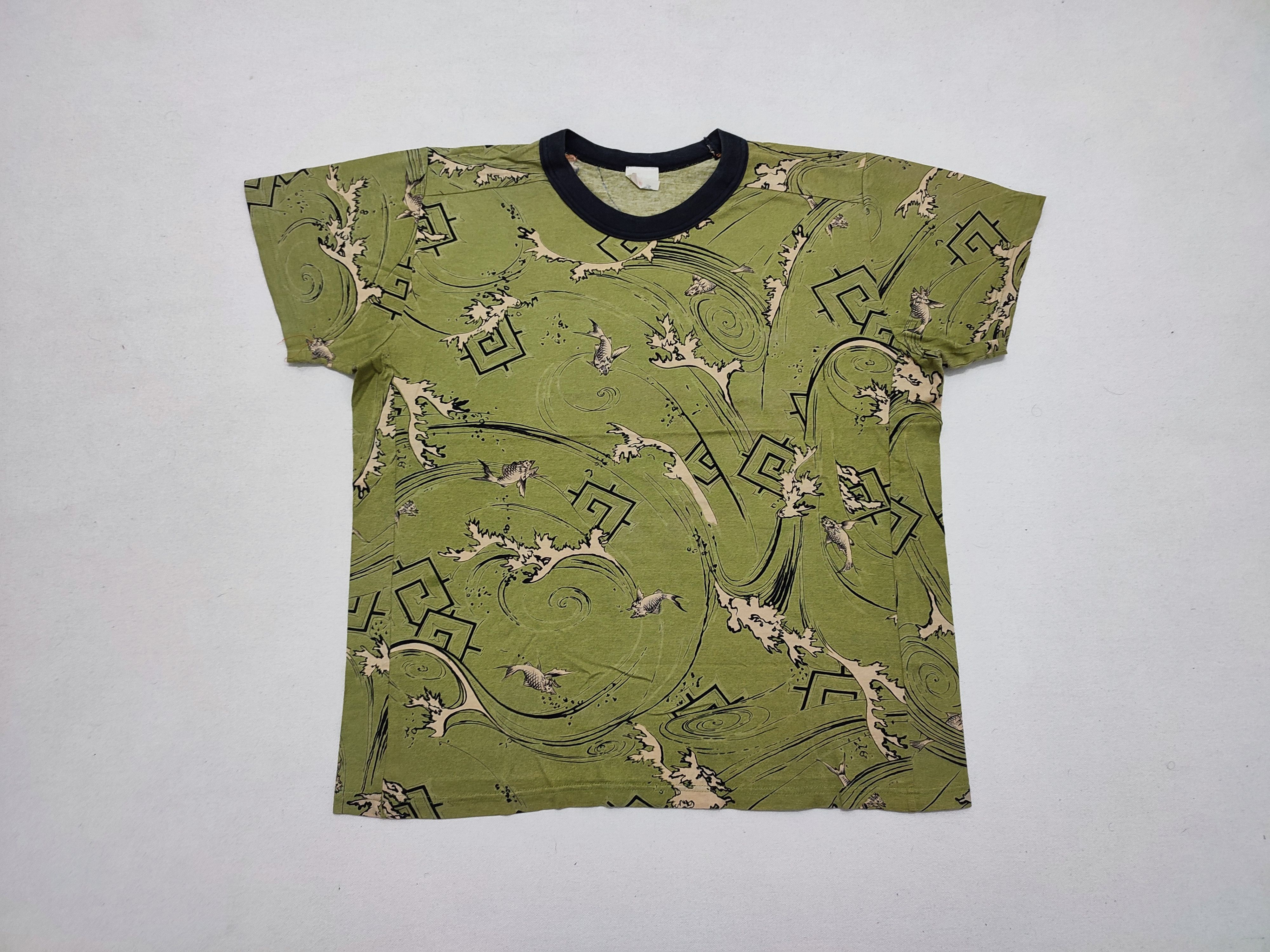 Dry Bones × Japanese Brand Dry Bones Japanese Art Koi Fish Crop Tee Size US M / EU 48-50 / 2 - 1 Thumbnail