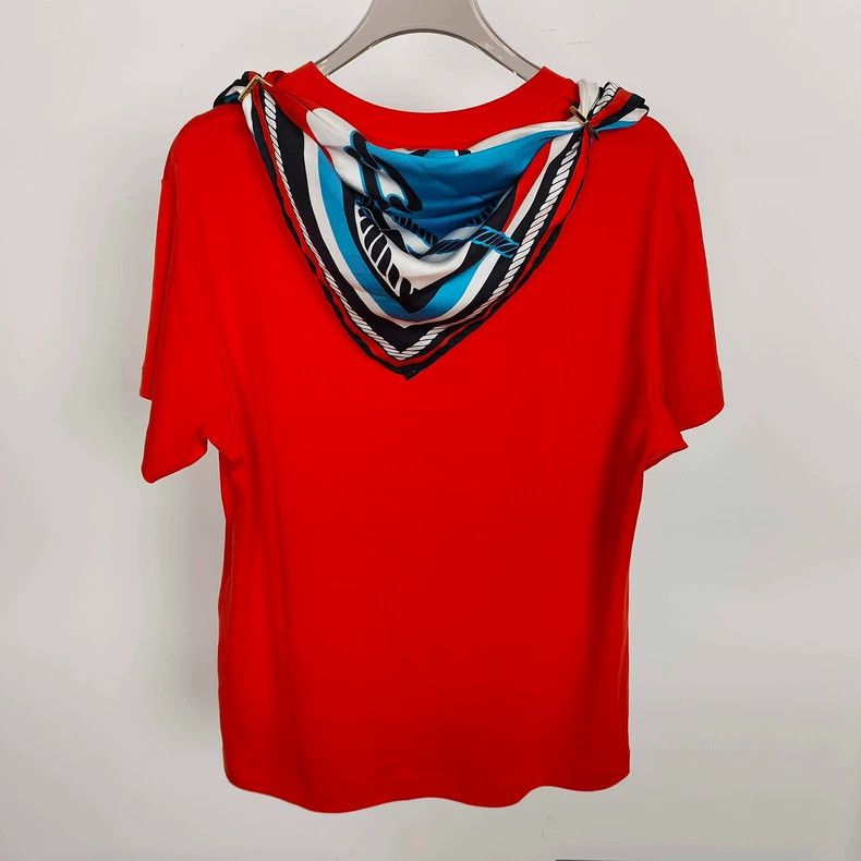 Louis Vuitton Louis Vuitton Red nautical print contrast scarf short slee Size S / US 4 / IT 40 - 2 Thumbnail