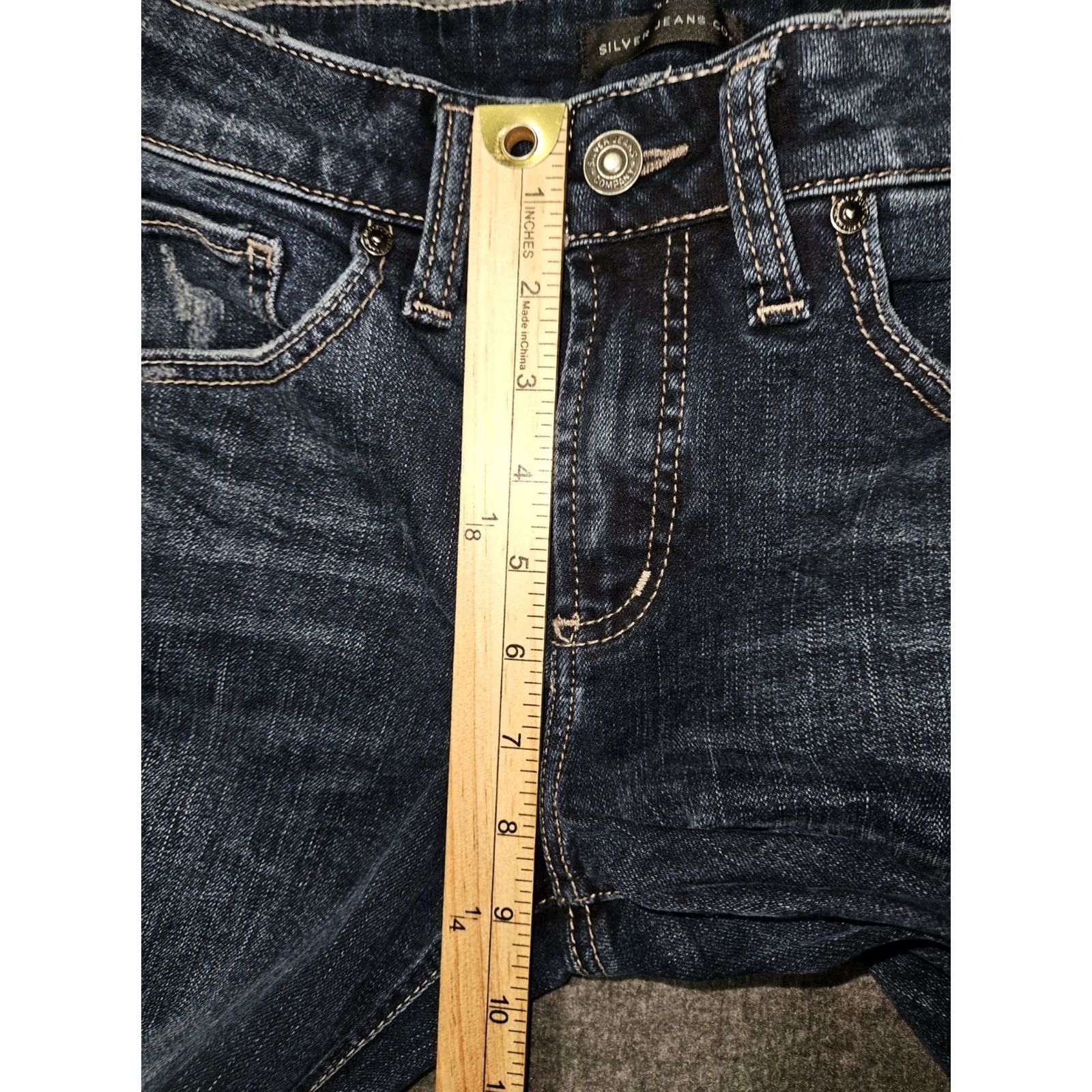 Silver Jeans Co. VINTAGE Silver Jeans Avery Slim Boot Jeans Women's 26/31 Blue Stretch Slim Preppy City 90s Womens Size 26" / US 2 / IT 38 - 5 Thumbnail