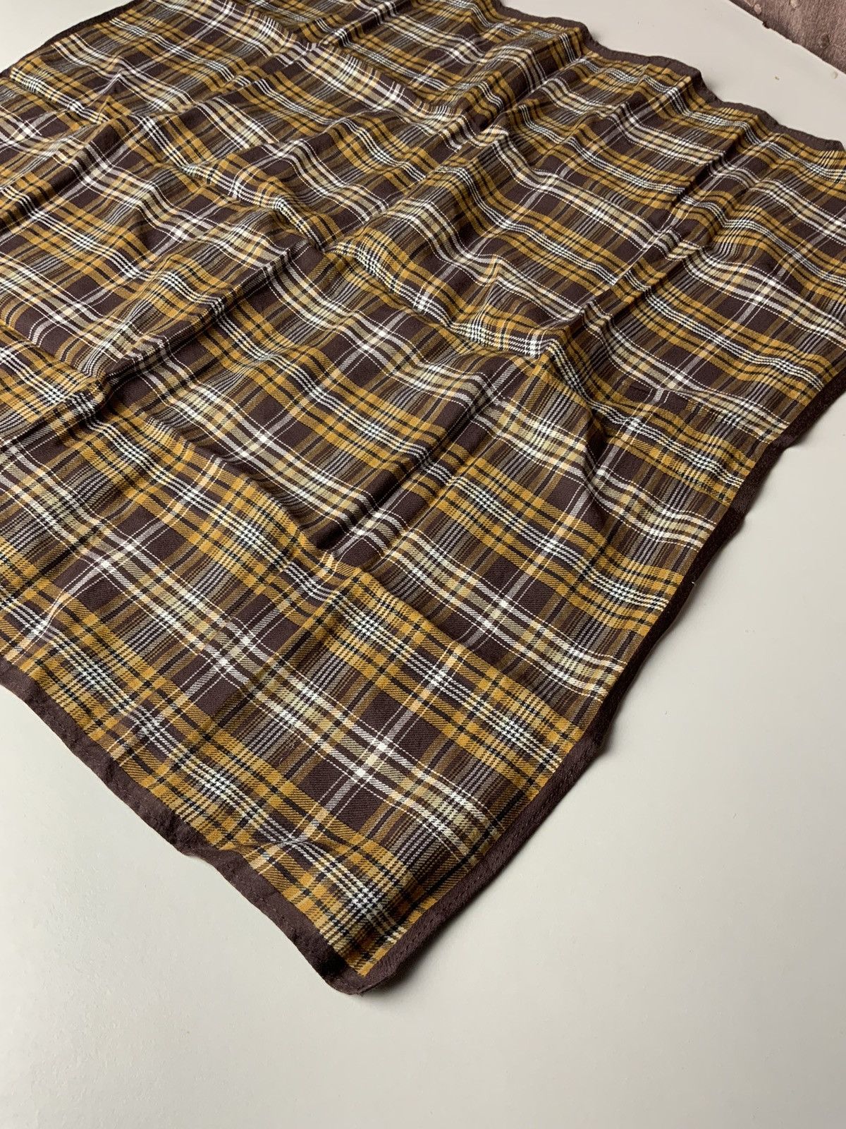 Japanese Brand Wrangler Striped Brown Vintage Japan Handkerchief Size ONE SIZE - 6 Thumbnail