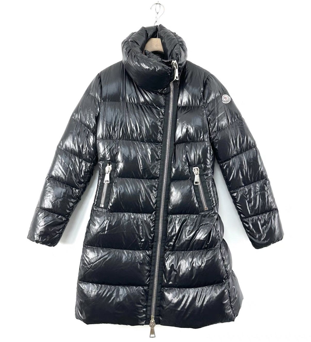 Moncler Moncler Black Shiny Down Jacket K12 Size S / US 4 / IT 40 - 1 Thumbnail