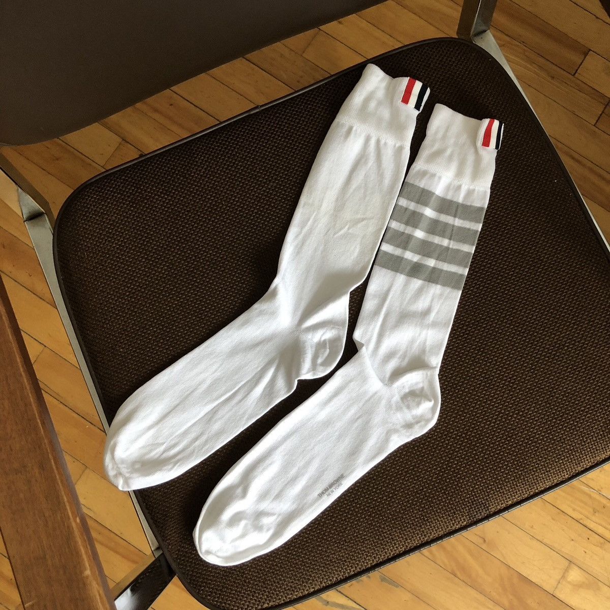 image of Thom Browne White Socks, Men's