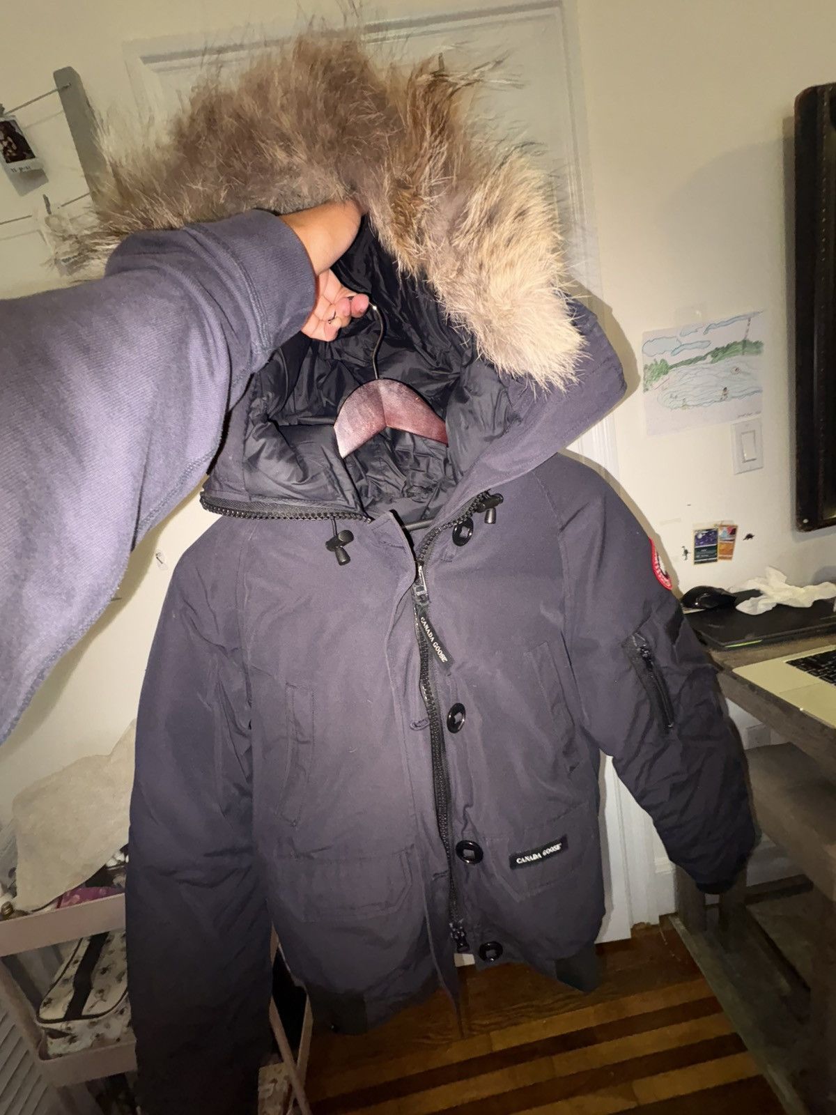 Womens Navy Blue Small Canada Goose