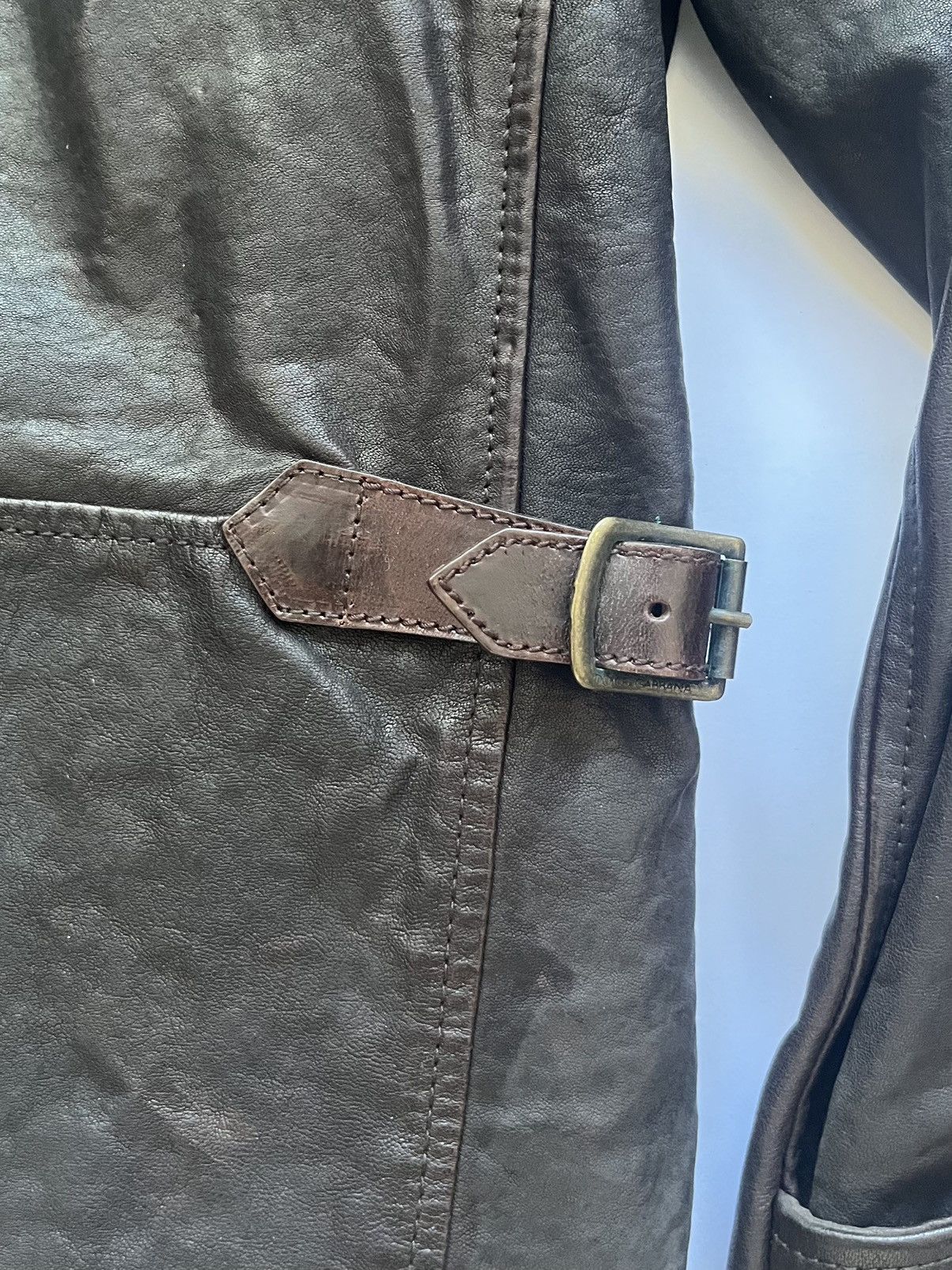 Dolce & Gabbana Dolce & Gabbana Brown Leather Mens Jacket Size US L / EU 52-54 / 3 - 17 Thumbnail