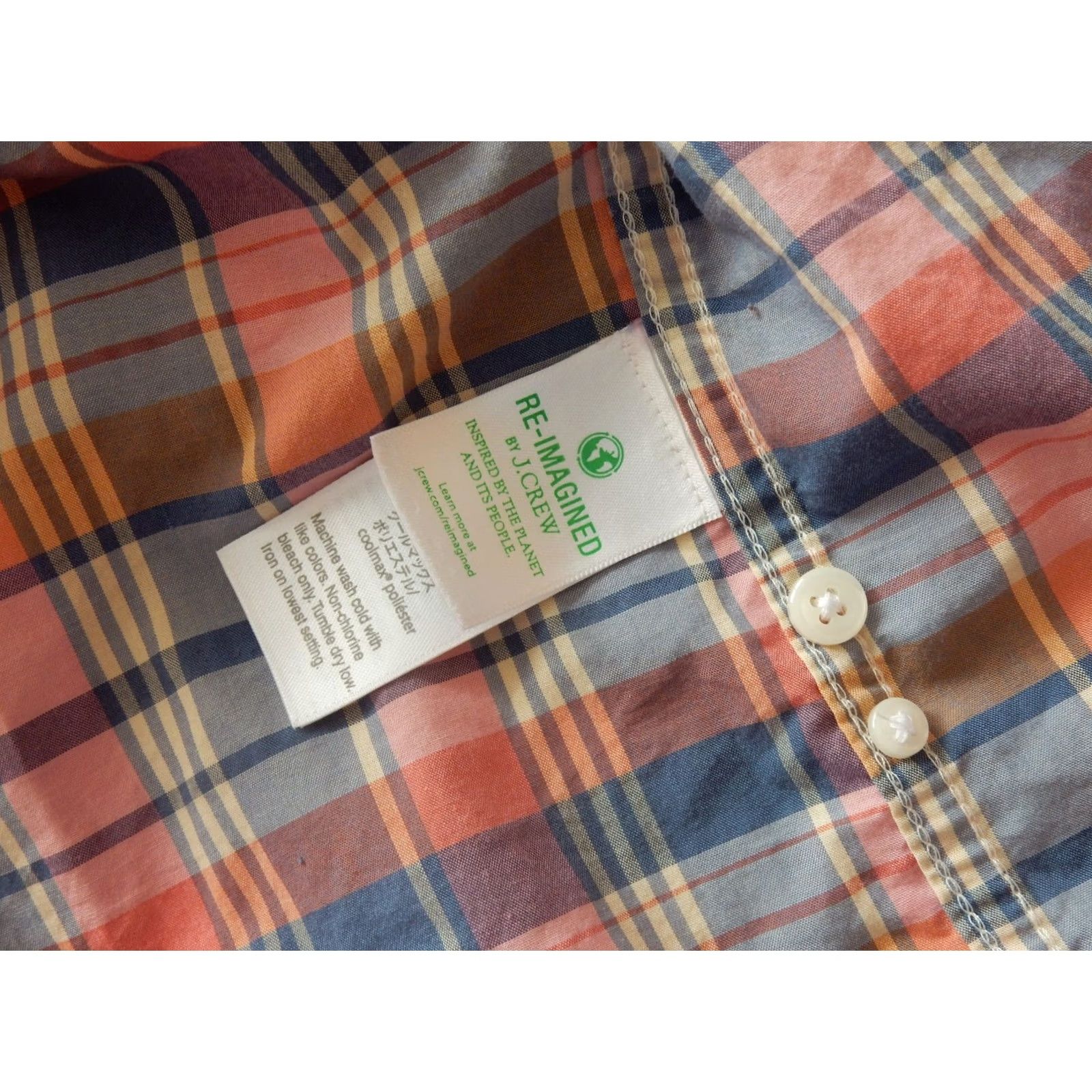 J.Crew J.CREW Men Button-Up Shirt Plaid Slim M Pink Long Sleeve Button Front Shirt Mens Size US M / EU 48-50 / 2 - 2 Thumbnail
