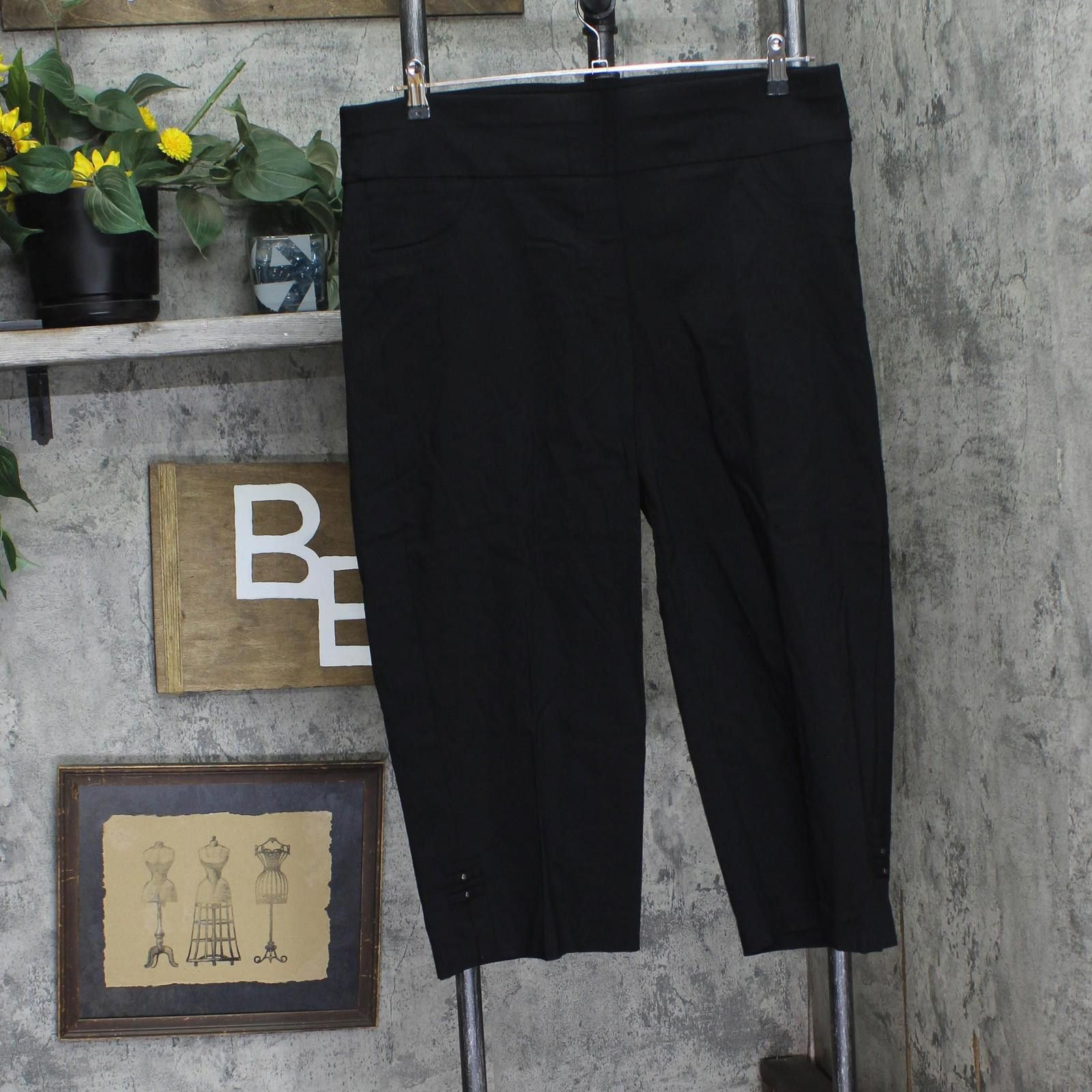 Other Nwt Hearts Of Palm Stretch Pull-on Capri Pants Black 18w Size 40" / US 18 - 1 Thumbnail