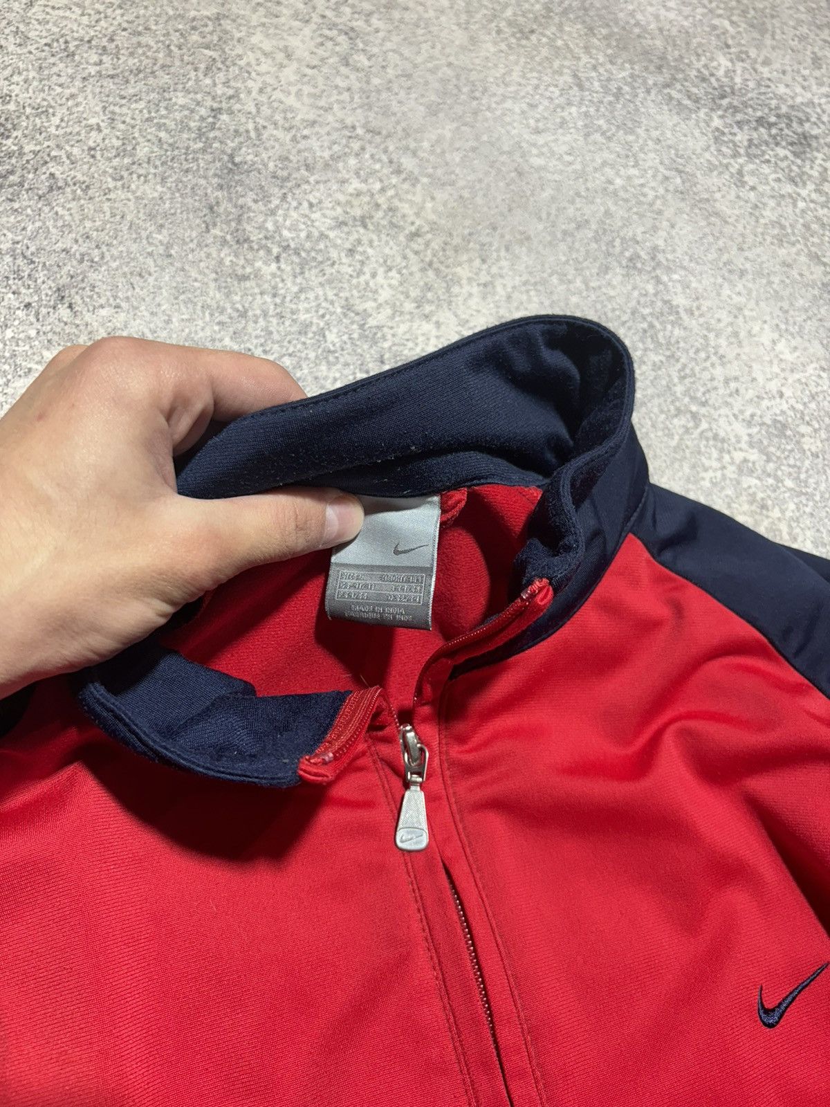 Nike × Vintage VINTAGE NIKE DRILL Small logo swoosh zip hoodie Y2K 00s Size US M / EU 48-50 / 2 - 6 Thumbnail