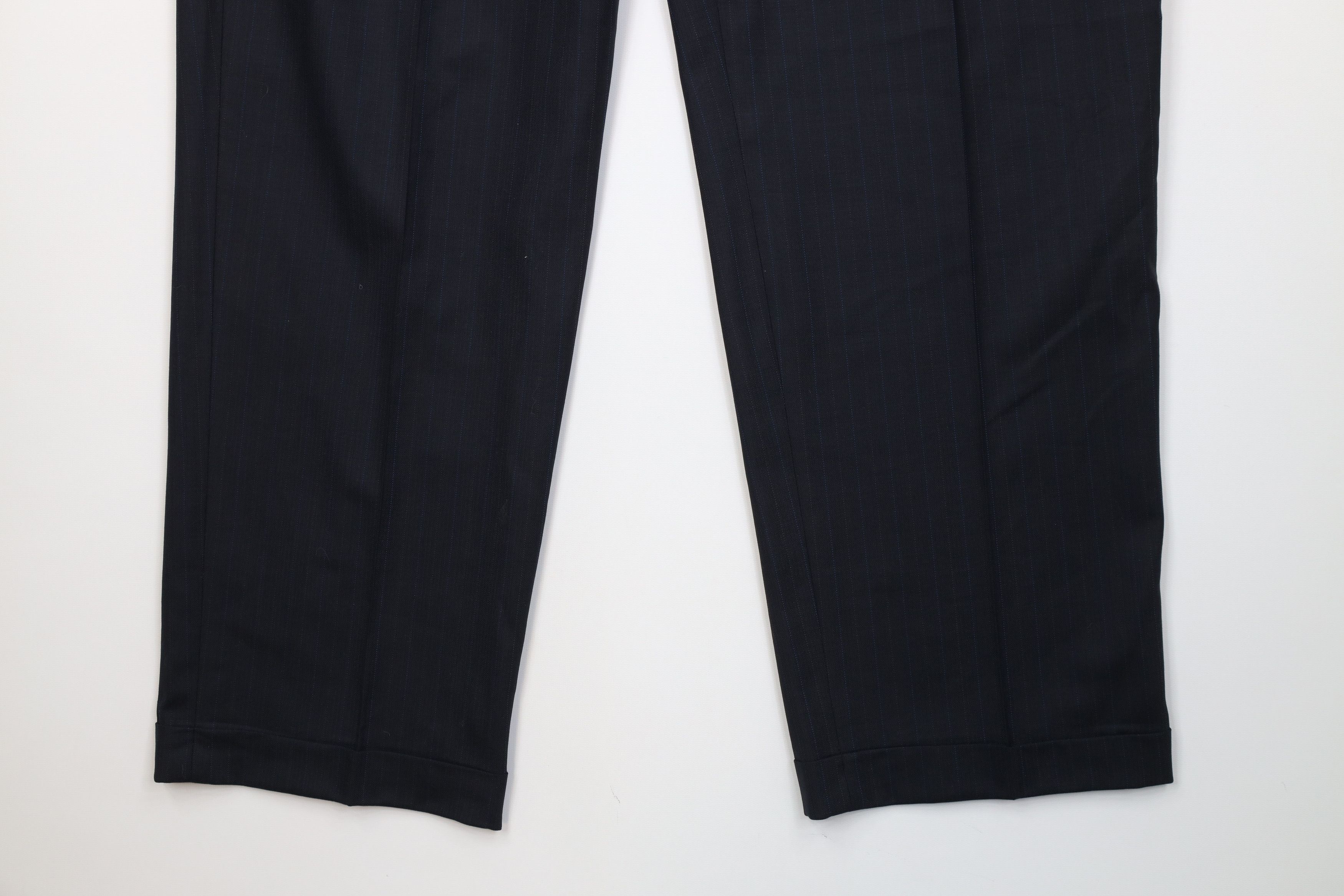 Vintage Vintage 90s Streetwear Pinstriped Wide Leg Chino Pants Size US 36 / EU 52 - 4 Thumbnail