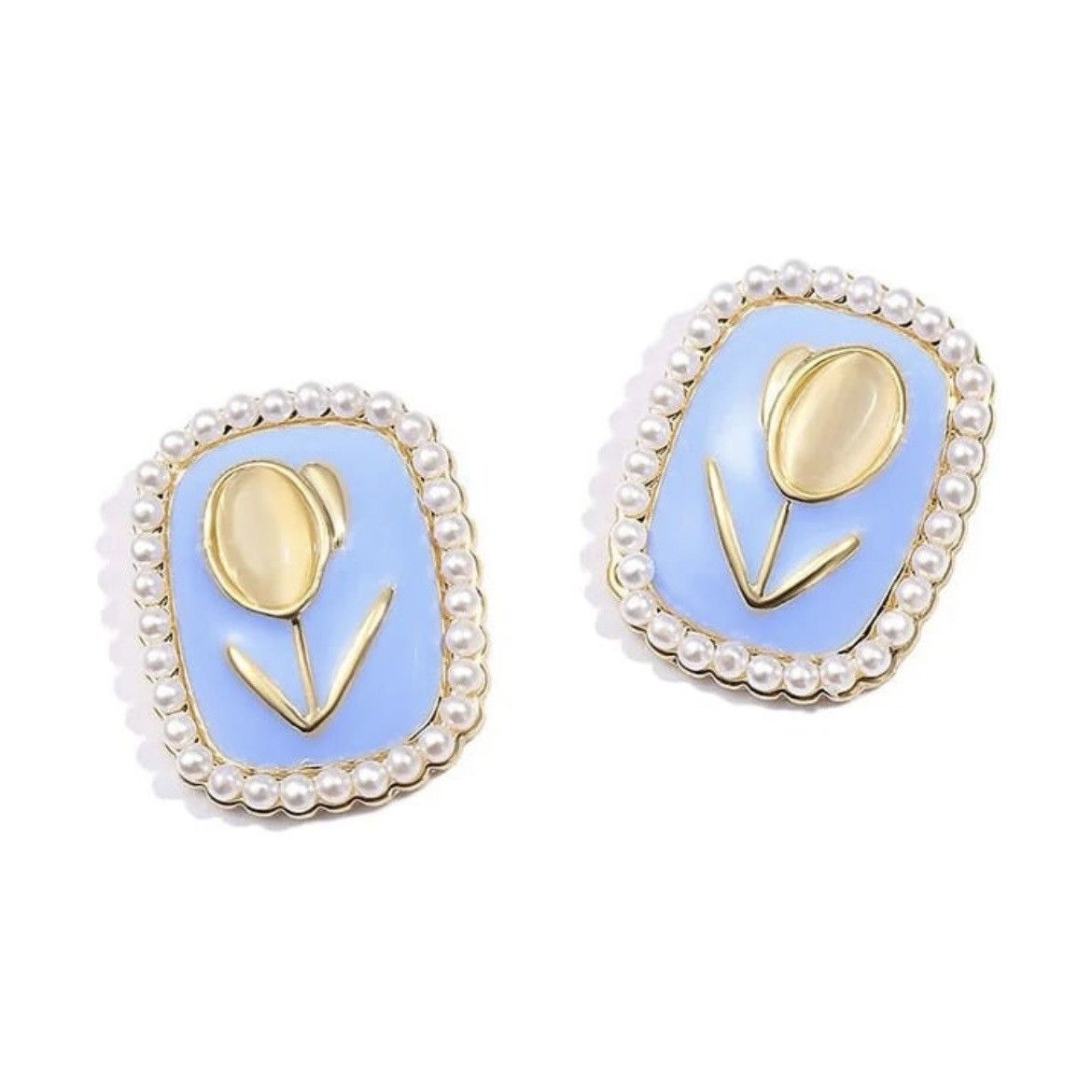 Other 2 Vintage Korean-Style Flower & Classic Faux Pearl Earrings Size ONE SIZE - 9 Thumbnail
