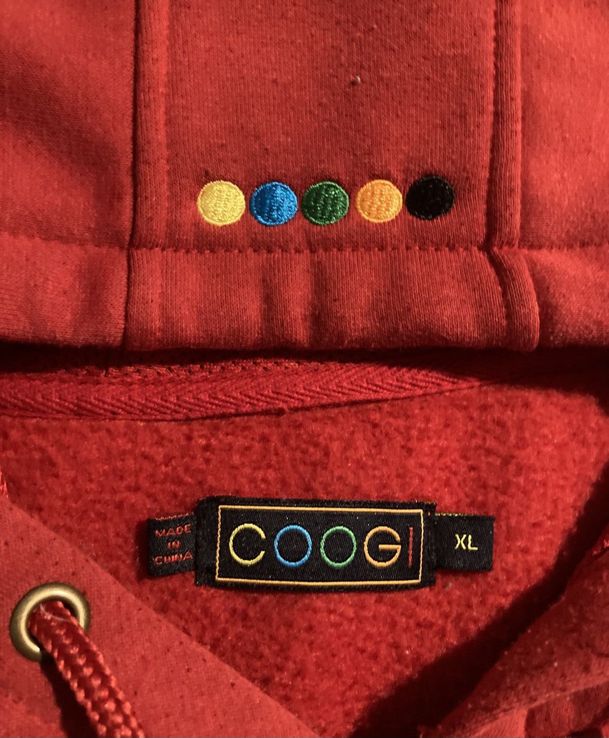 Coogi Vintage Coogi “CG EST.69” Red Zip-Up Hoodie — AU embroidery Size US XL / EU 56 / 4 - 4 Thumbnail
