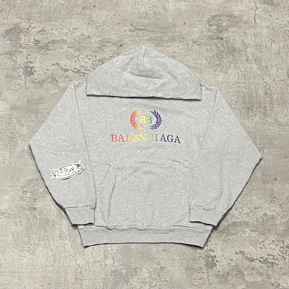 Balenciaga Balenciaga Rainbow Logo Hoodie Size US XXS / EU 40 - 1 Thumbnail