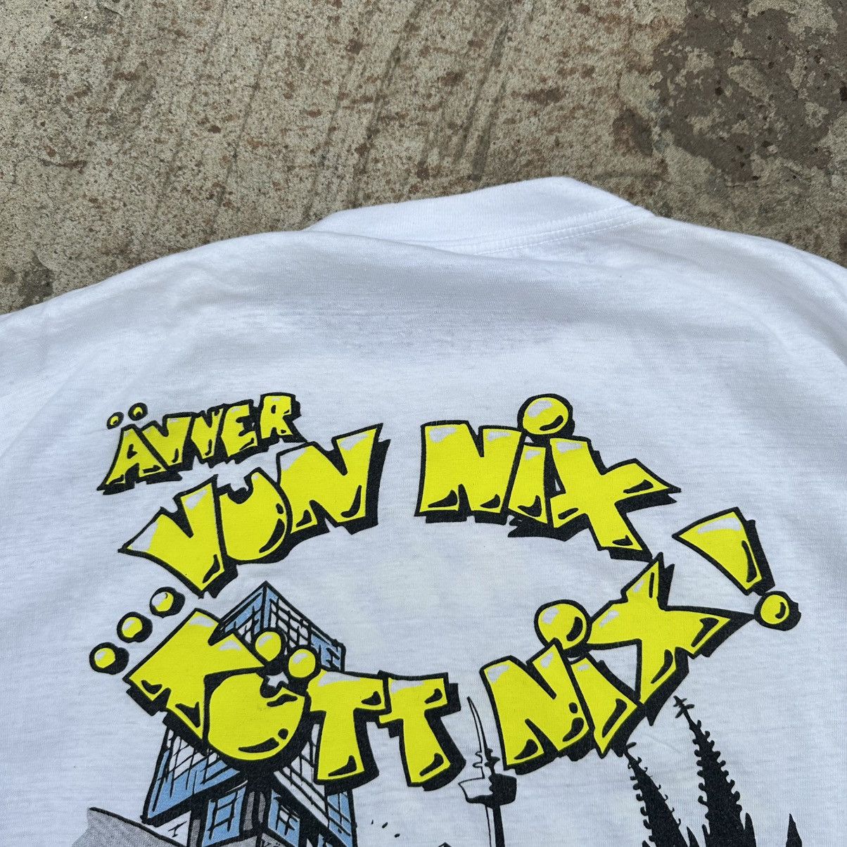 Japanese Brand Vintage Adult Ävver Vun Nix Kütt Nix T-shirts Joke Humor 90s Size US XL / EU 56 / 4 - 4 Thumbnail
