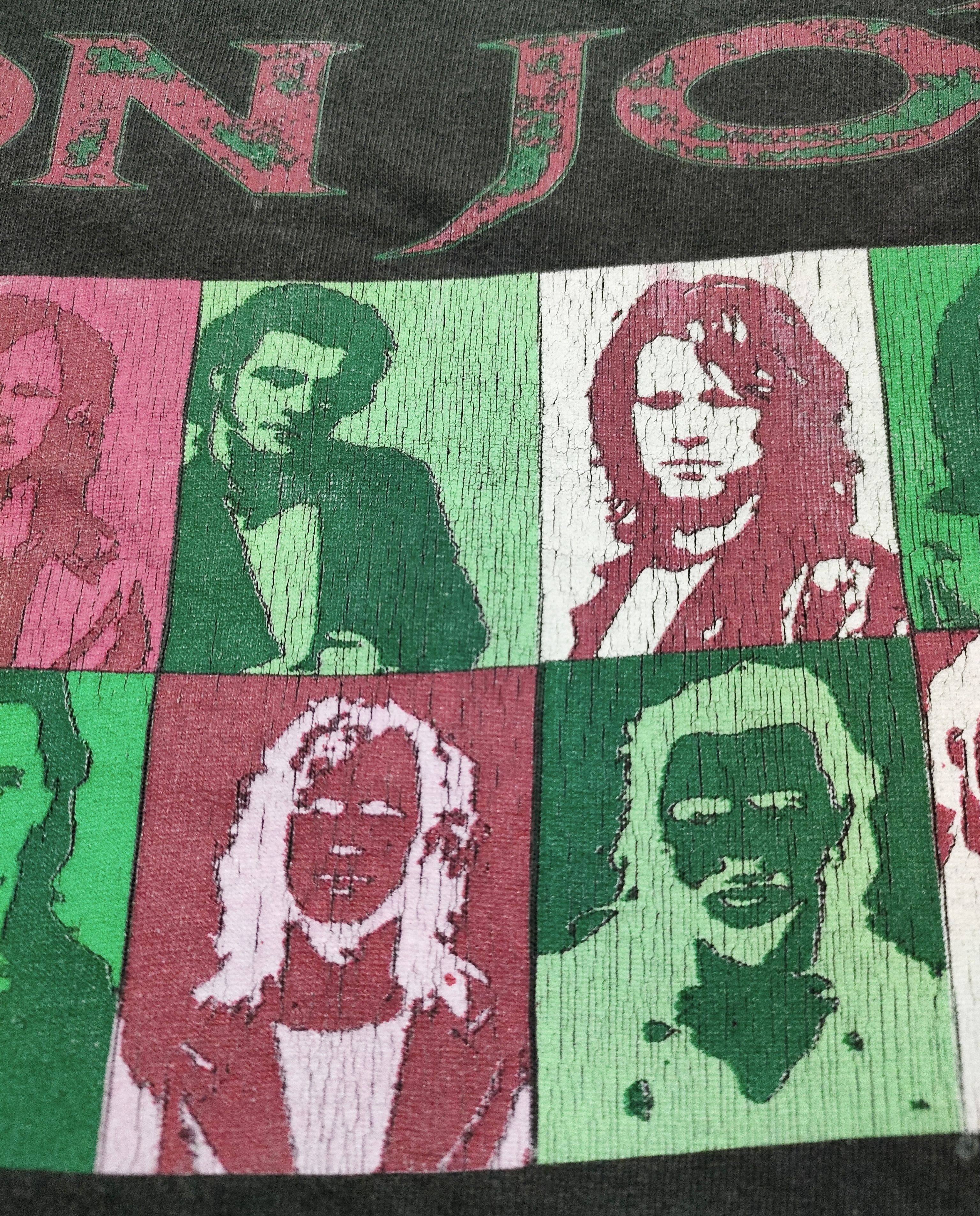 Band Tees × Vintage 90s Vintage BON JOVI CHRISTMAS '94 Tour T-Shirt Rock Band Size US XL / EU 56 / 4 - 5 Thumbnail