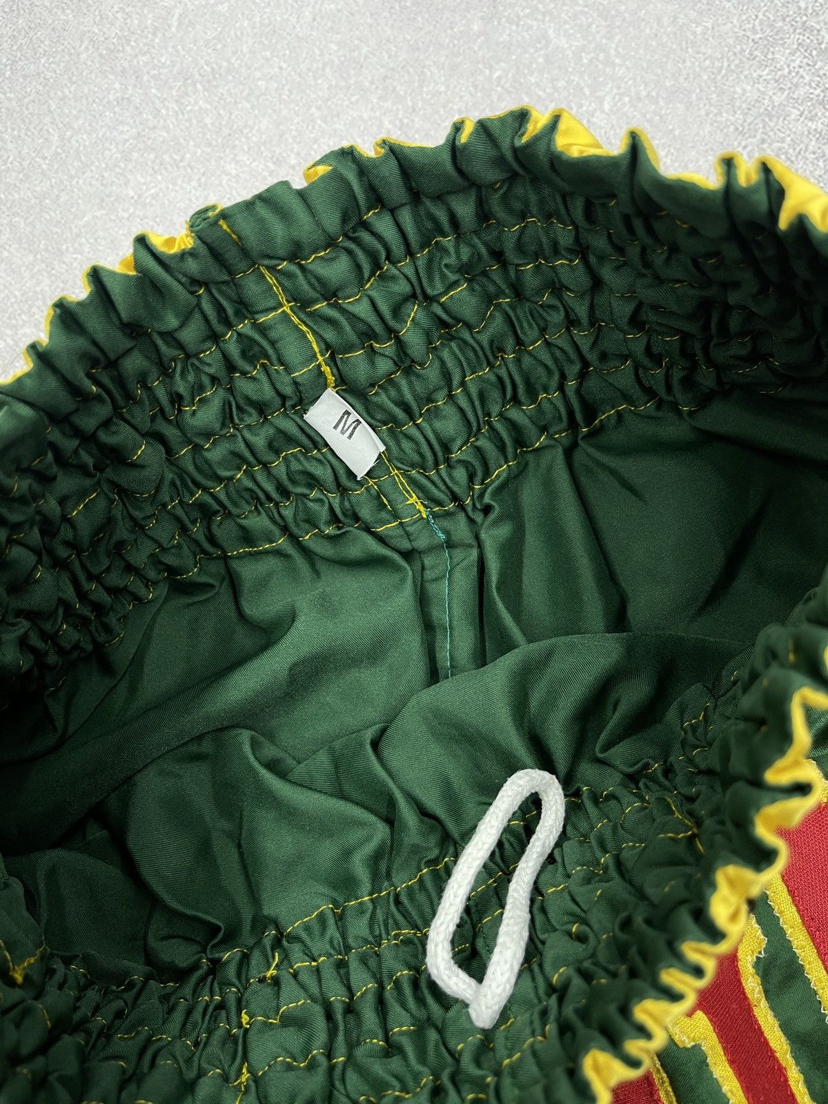 Other Vintage Muay Thai Shorts Green/Yellow MMA Box Fighting Size US 32 / EU 48 - 6 Thumbnail