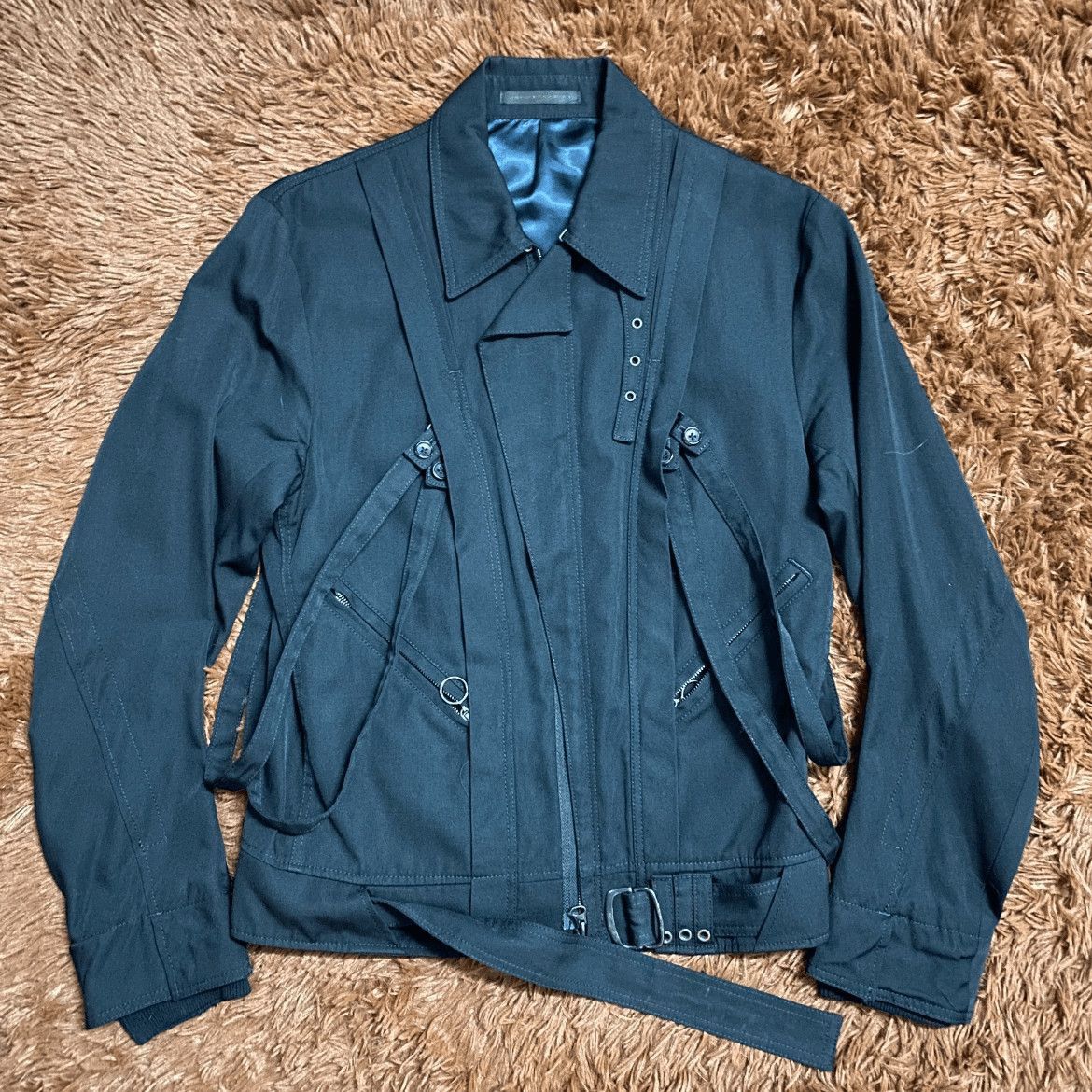 Yohji Yamamoto Sz 2 Yohji Yamamoto Y's 90s Stripe Bike Jacket-2508 Size US M / EU 48-50 / 2 - 1 Thumbnail