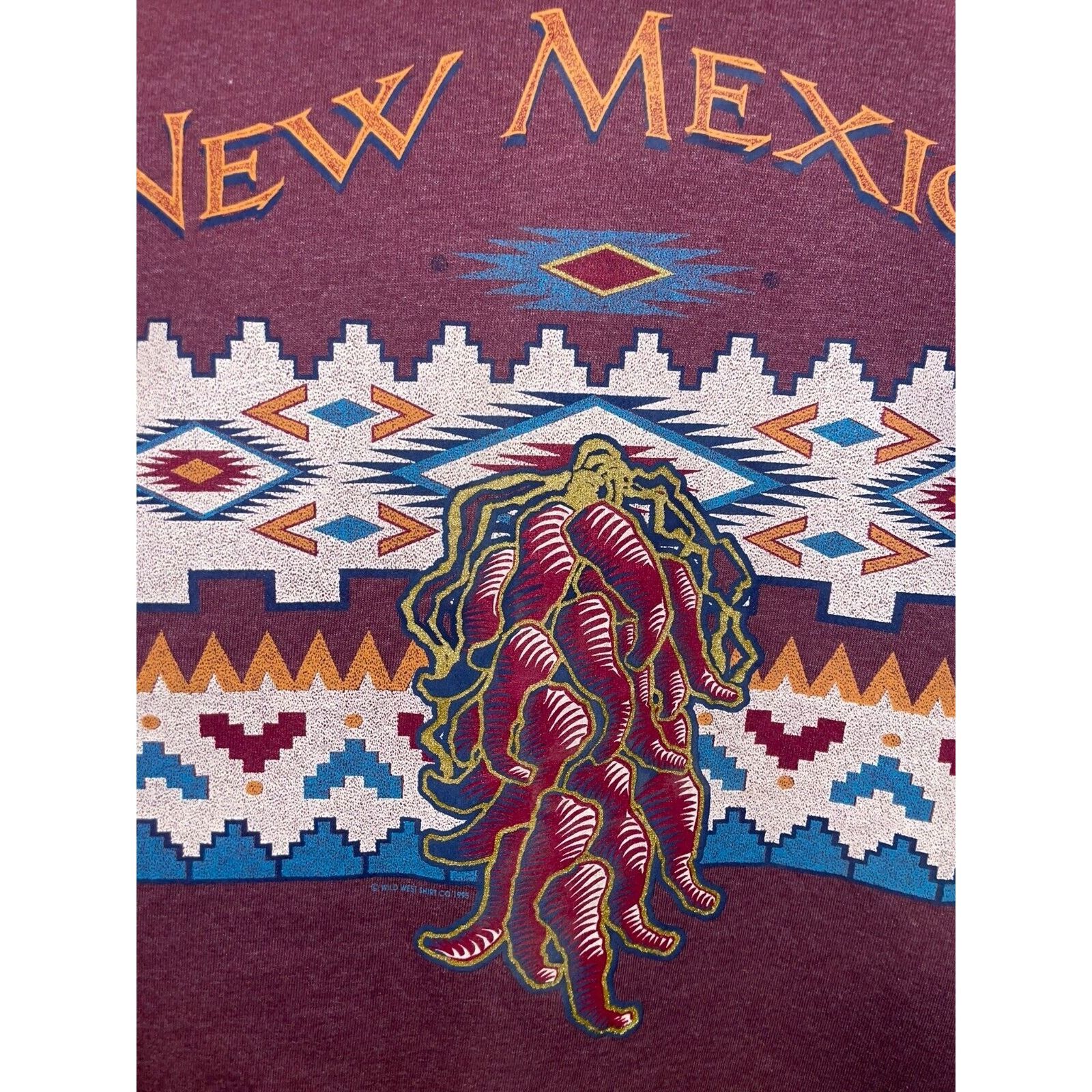 Vintage Vintage New Mexico Shirt Chili Pepper Indian Tee VTG 90s L Size US L / EU 52-54 / 3 - 4 Thumbnail