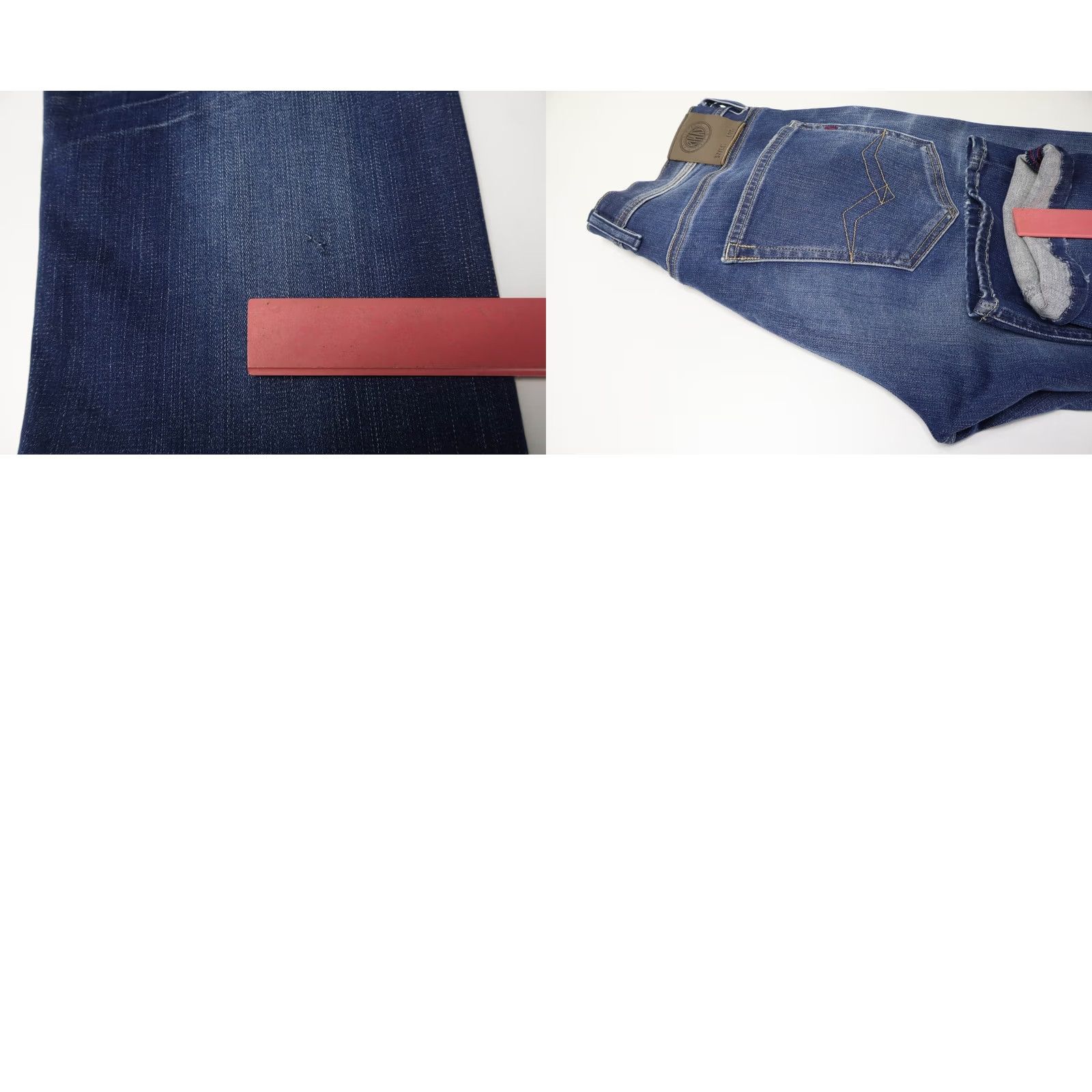 Replay REPLAY Grover Jeans Men's W30/L32 Blue Denim Whiskers Faded Zip Fly Slim Jeans Mens W30/L32 Blue Denim Whiskers Faded Zip Fly Size US 30 / EU 46 - 9 Thumbnail
