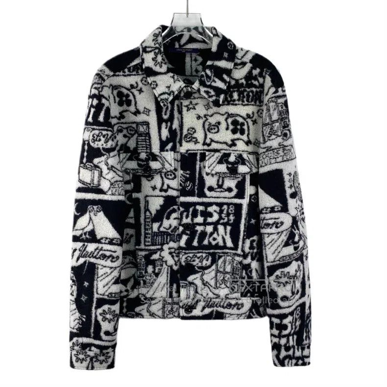 Louis Vuitton Louis Vuitton 23 color-block caricature full-print wool la Size US M / EU 48-50 / 2 - 1 Thumbnail