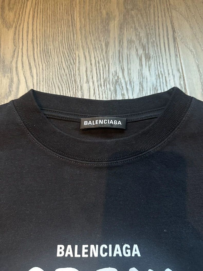 Balenciaga Balenciaga Crew monogram slogan short sleeve 2502-Nextarrow Size US S / EU 44-46 / 1 - 2 Thumbnail