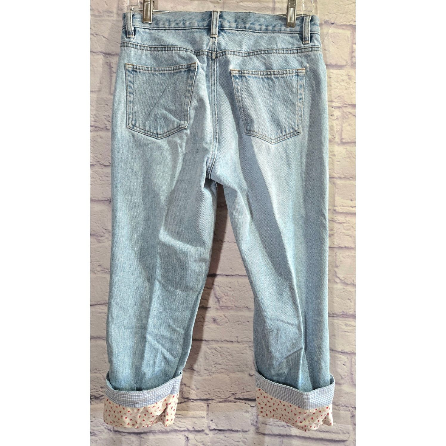 Other Moda Stone Washed Cropped/Cuffed Jean Pants 8 5 Straight Leg Size 30" / US 8 / IT 44 - 2 Thumbnail