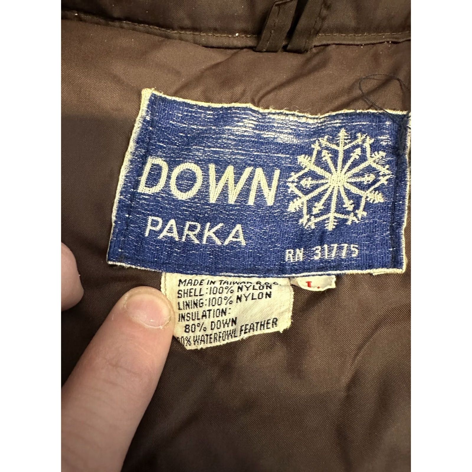Vintage VINTAGE Down Parka Jacket Regular L Beige 90s Outdoor Hunting Browning Fur Trim Zip Puffer Mens Size US L / EU 52-54 / 3 - 4 Thumbnail