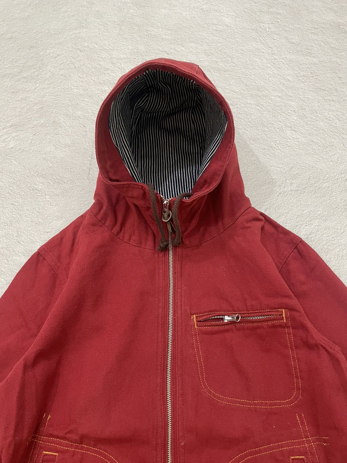 Japanese Brand 2000s Americana Workwear Hooded Canvas Jacket Y2K if6was9 Size US L / EU 52-54 / 3 - 2 Thumbnail