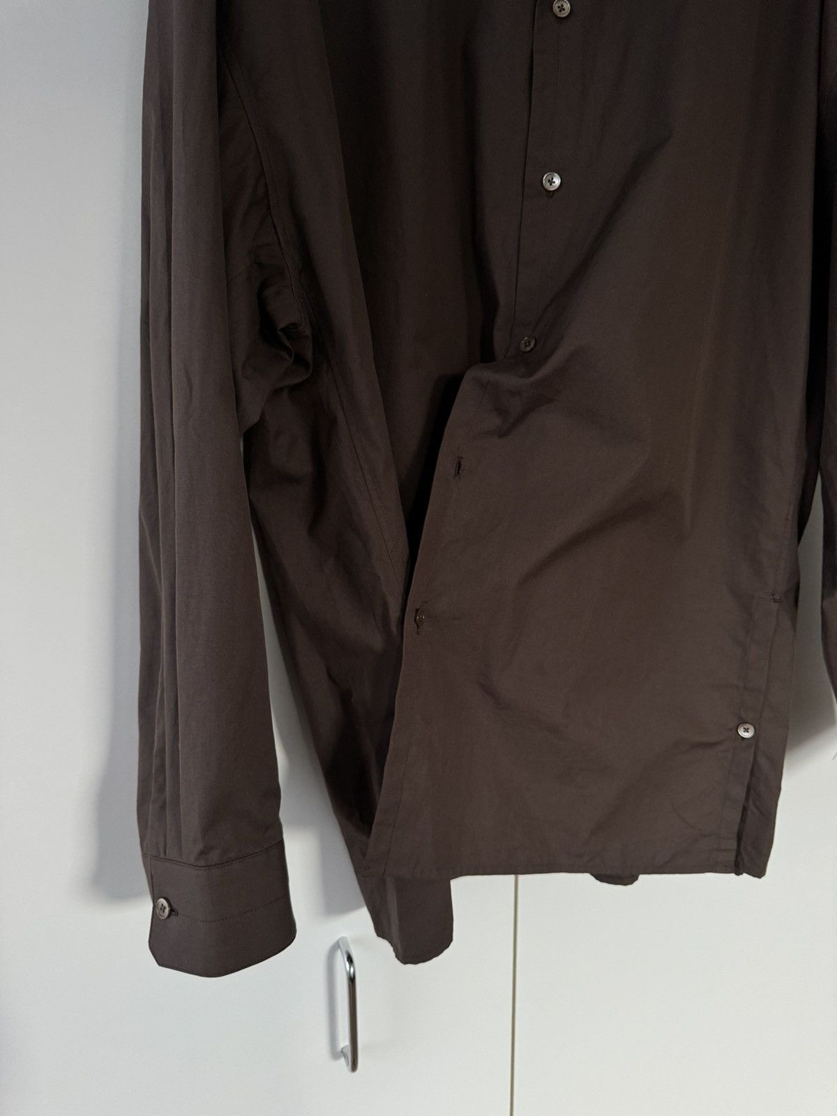 Lemaire Twisted Shirt in Brown Cotton 54 Size US XXL / EU 58 / 5 - 8 Thumbnail