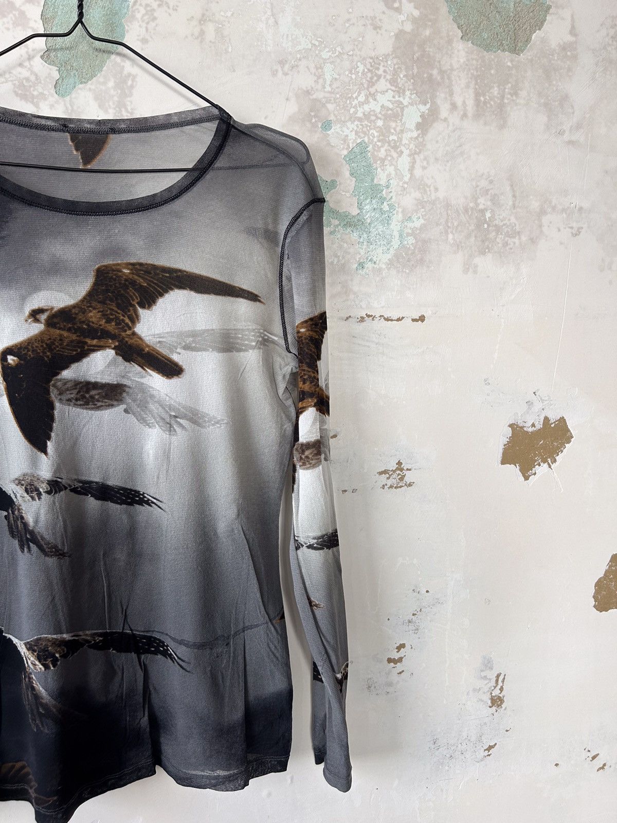 Japanese Brand × Vintage MESH LONG SLEEVE WITH EAGLES Size L / US 10 / IT 46 - 3 Thumbnail