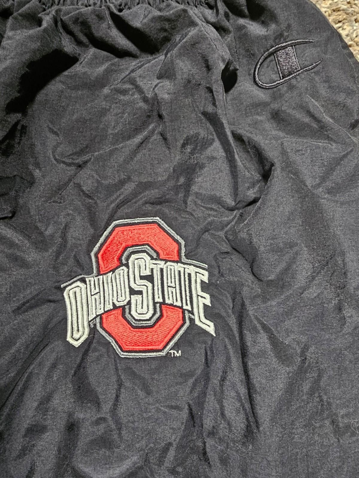 Champion Champion Ohio State Buckeyes Lined Track Pants Ankle Zip Size ONE SIZE - 2 Thumbnail
