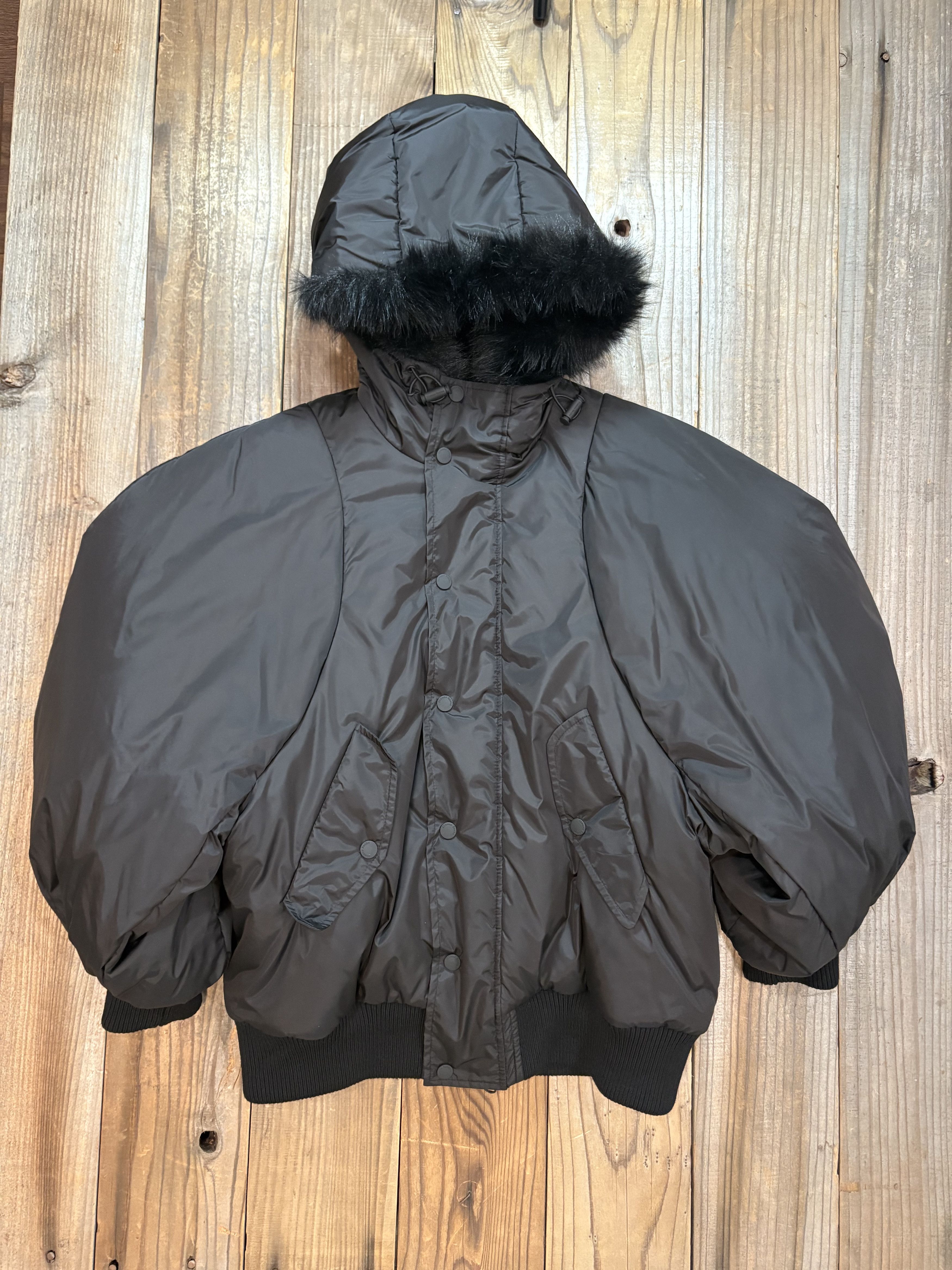Simone Rocha Puff Sleeve Faux Fur Bomber Jacket Size US M / EU 48-50 / 2 - 1 Thumbnail