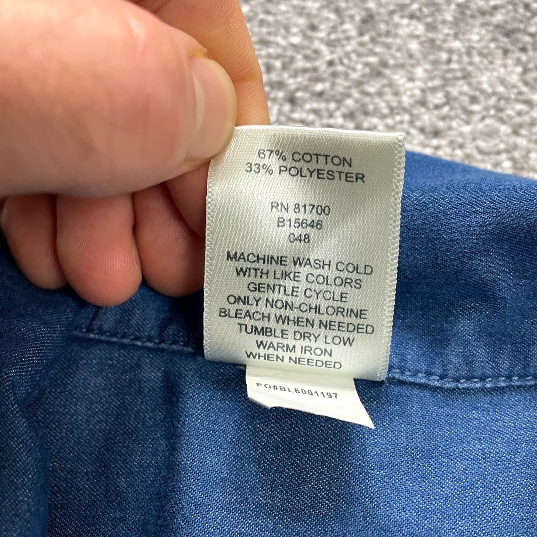 Blair Blair Shirt Women Medium Blue Denim Button Up Pocket Collared Chambray Casual Size M / US 6-8 / IT 42-44 - 5 Thumbnail