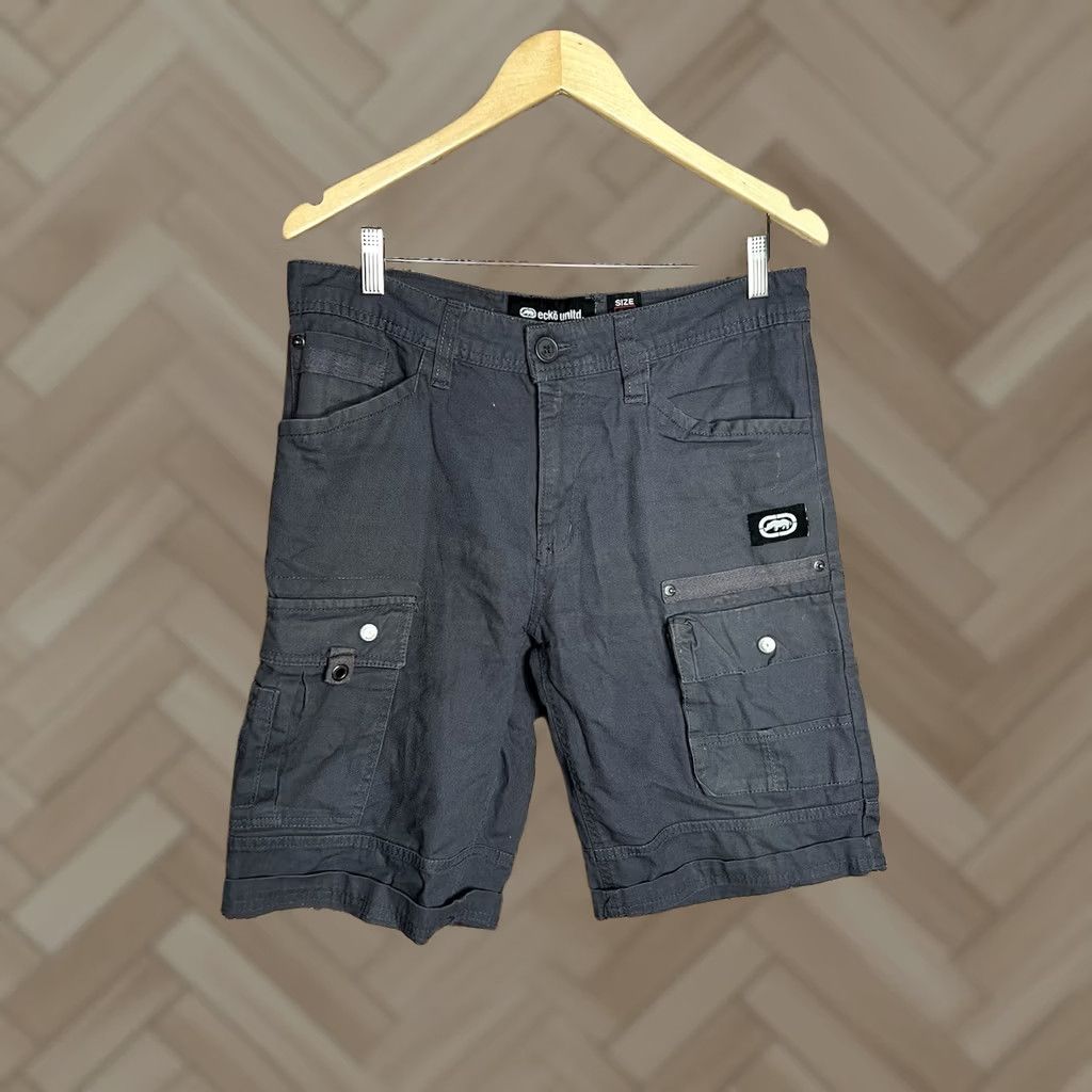 Ecko Unltd. Ecko Unltd Mens Gray Cargo Shorts Size 30 Size US 30 / EU 46 - 1 Thumbnail